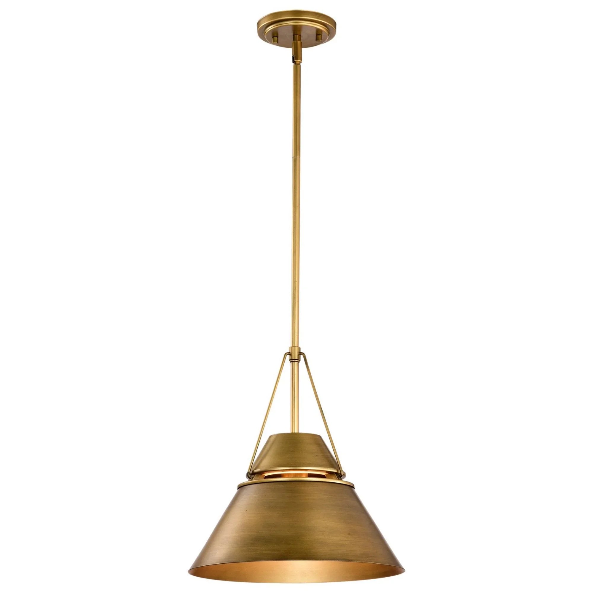 Adina 13" Pendant, Natural Brass Finish - Bees Lighting