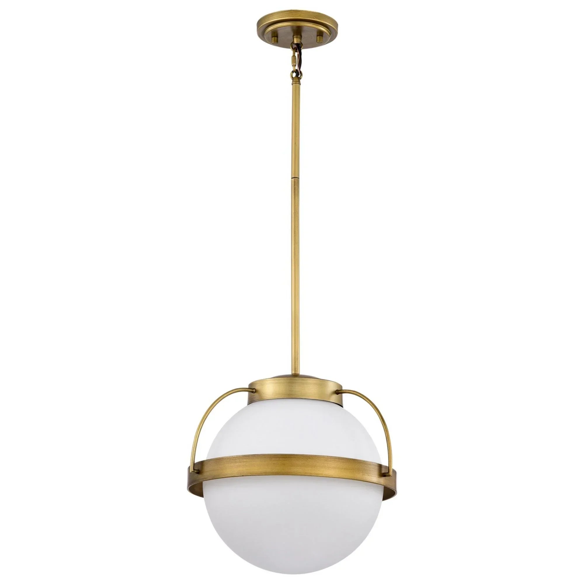 Lakeshore 1 Light Pendant Light, White Opal Glass - Bees Lighting