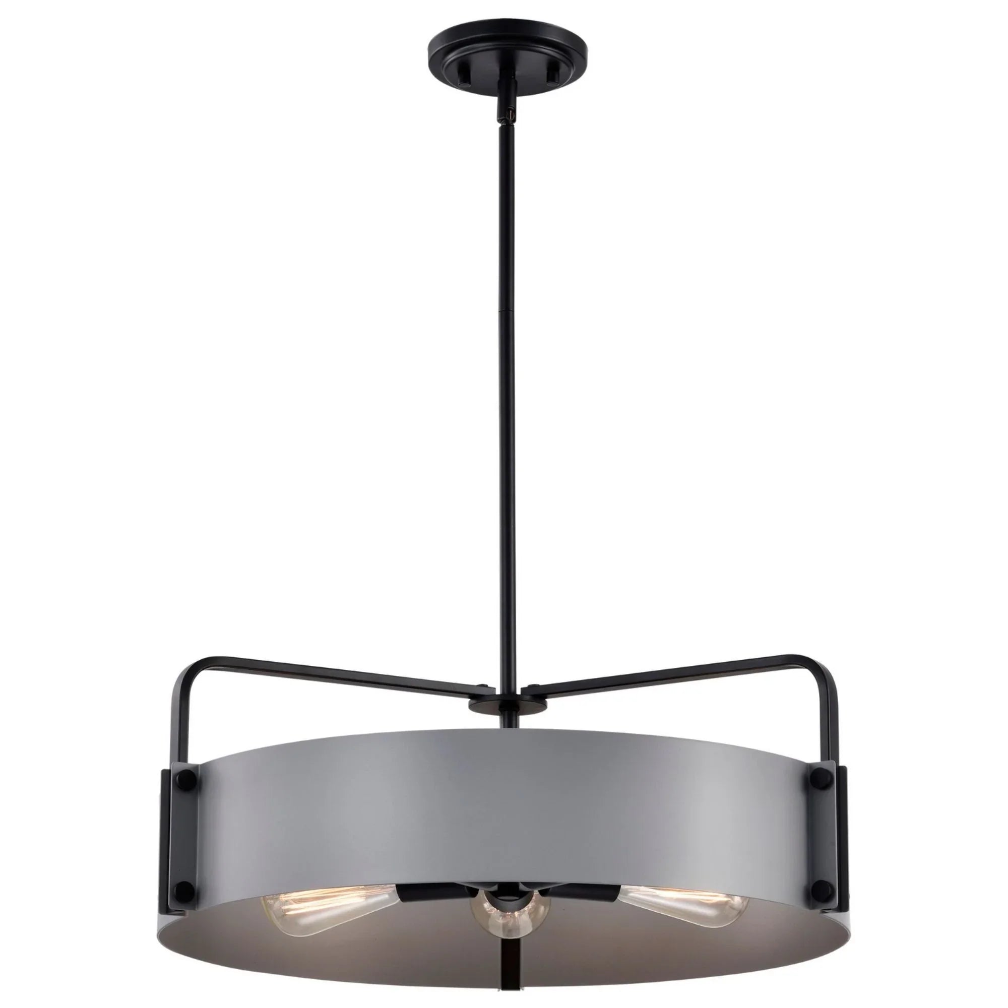 Altos 22" 5 lights Pendant, Matte Gray and Matte Black Finish - Bees Lighting