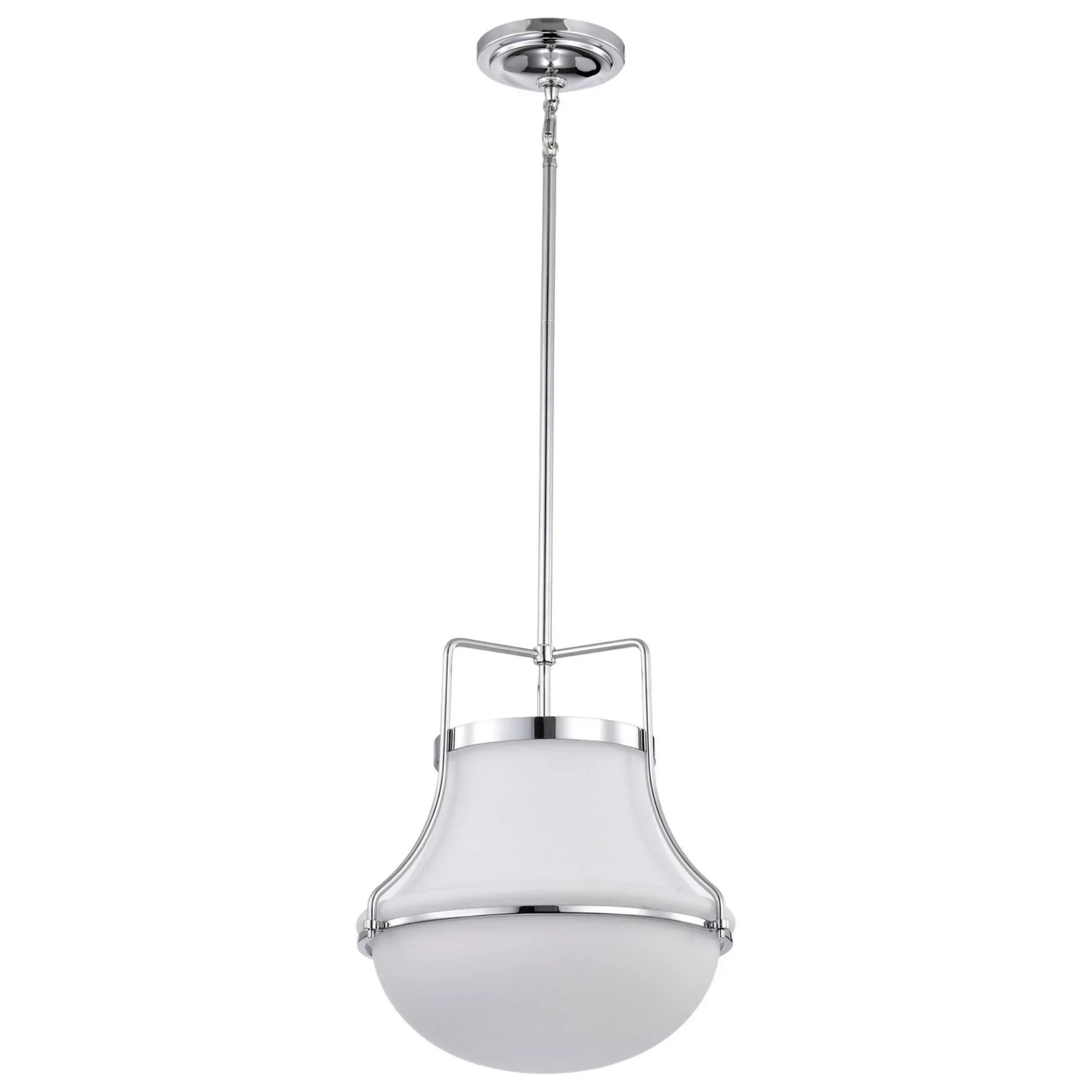 Valdora 1 Light Pendant Light, White Opal Glass - Bees Lighting