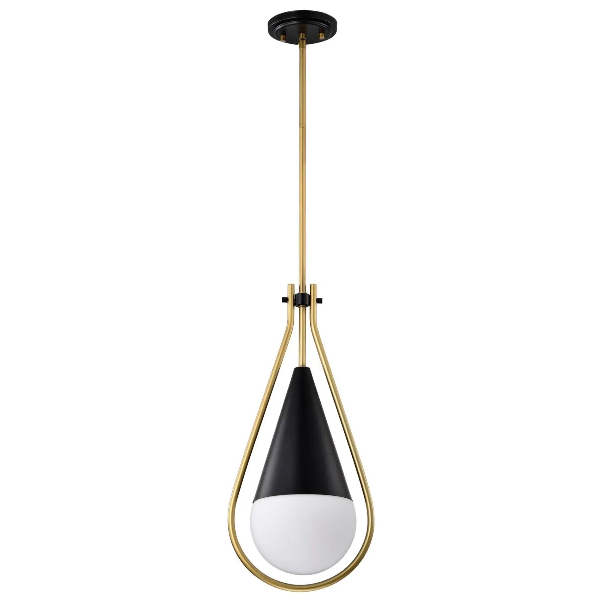 Admiral 1 Light Pendant Light, White Opal Glass - Bees Lighting