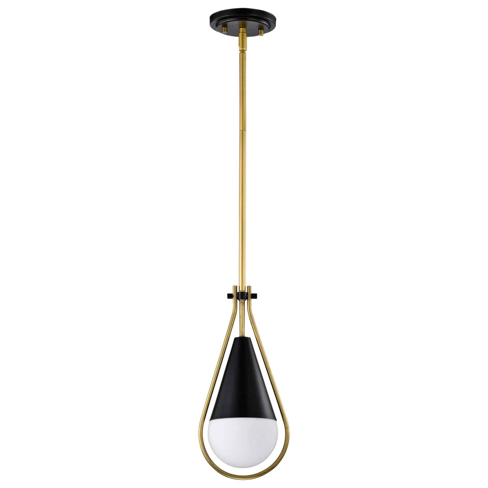 Admiral 1 Light Pendant Light, White Opal Glass - Bees Lighting