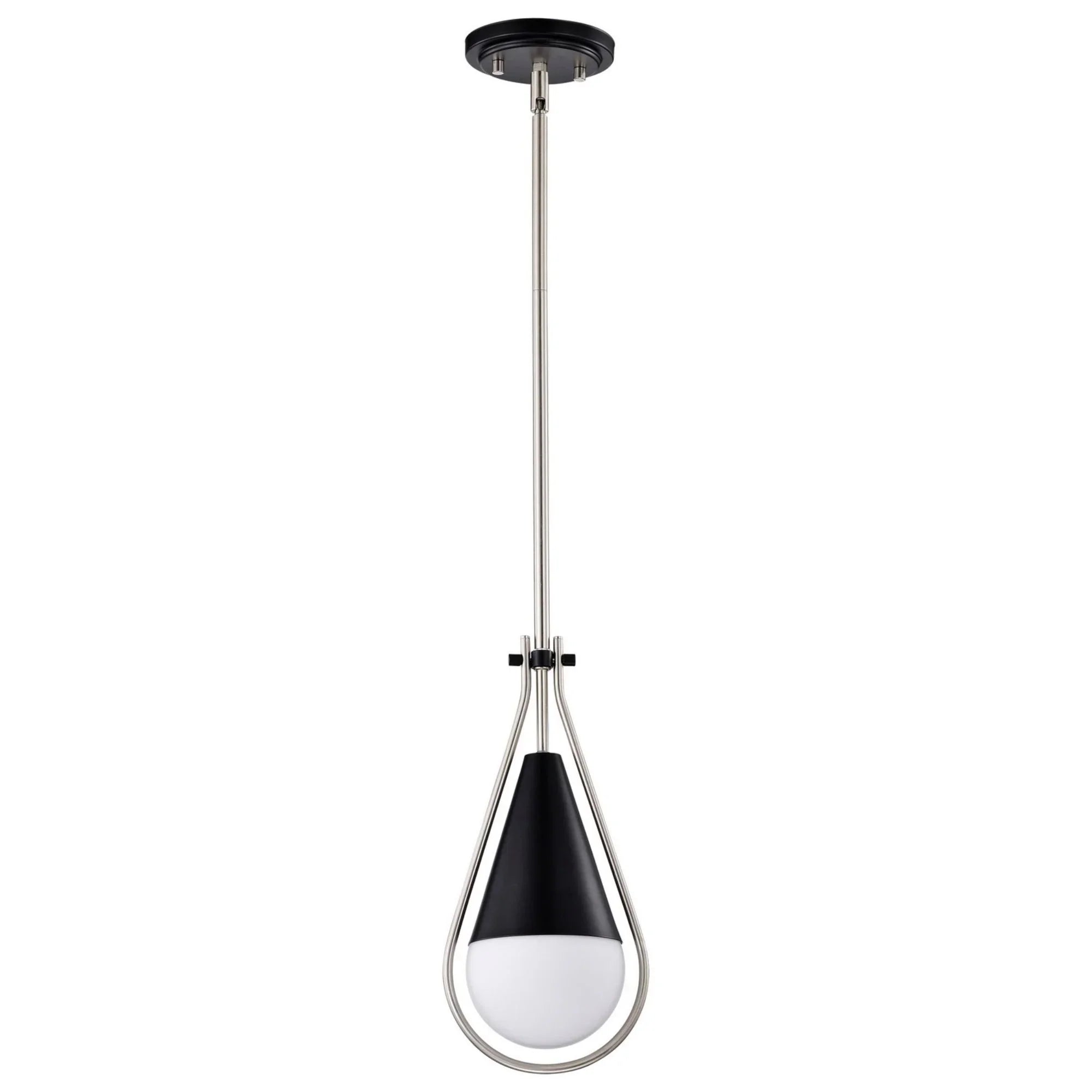 Admiral 1 Light Pendant Light, White Opal Glass - Bees Lighting