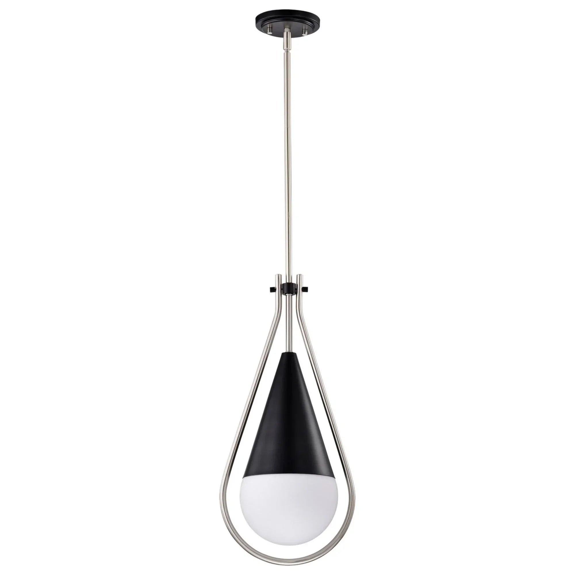 Admiral 1 Light Pendant Light, White Opal Glass - Bees Lighting
