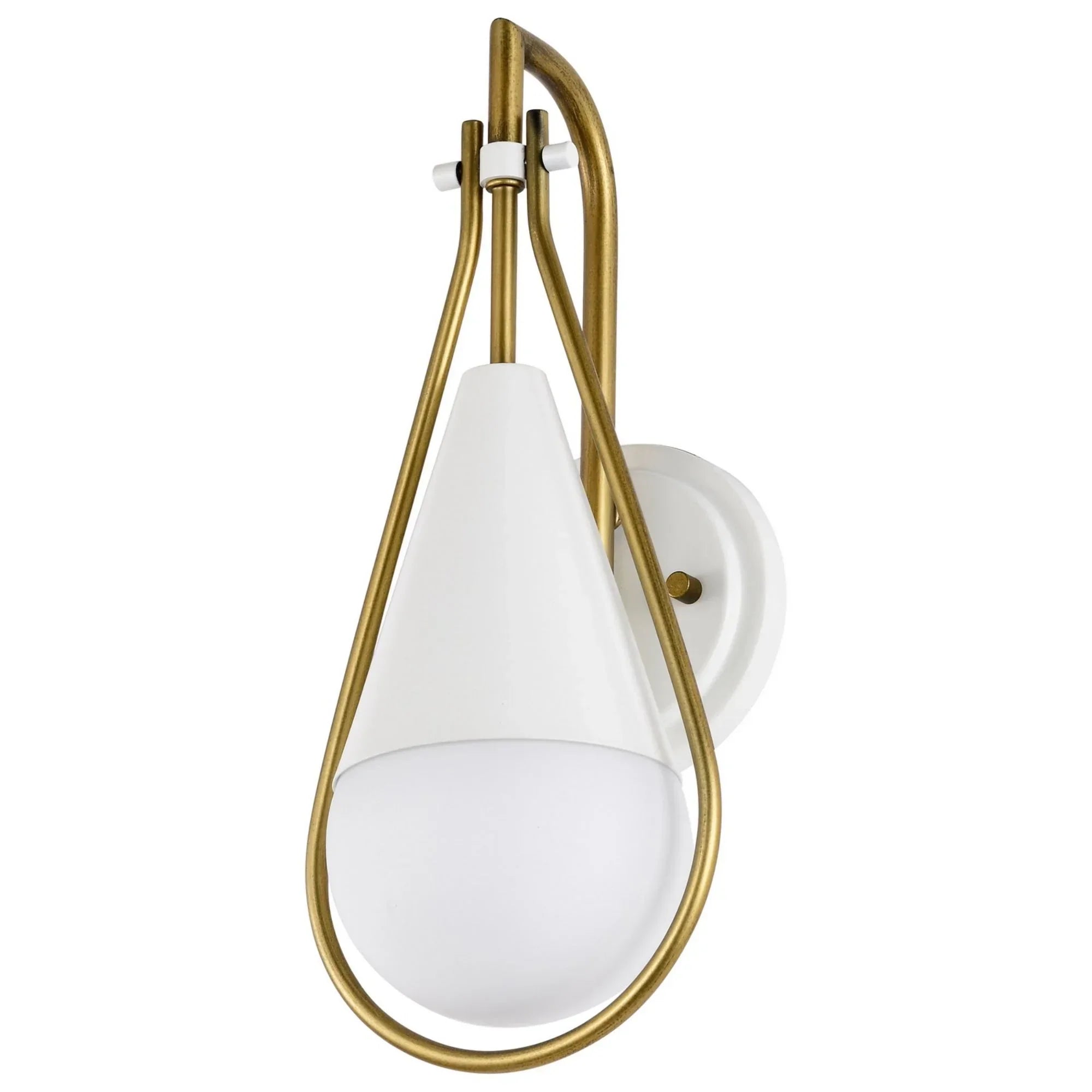 Admiral 1 Light 15 in. Wall Sconce White Opal Glass - Bees Lighting