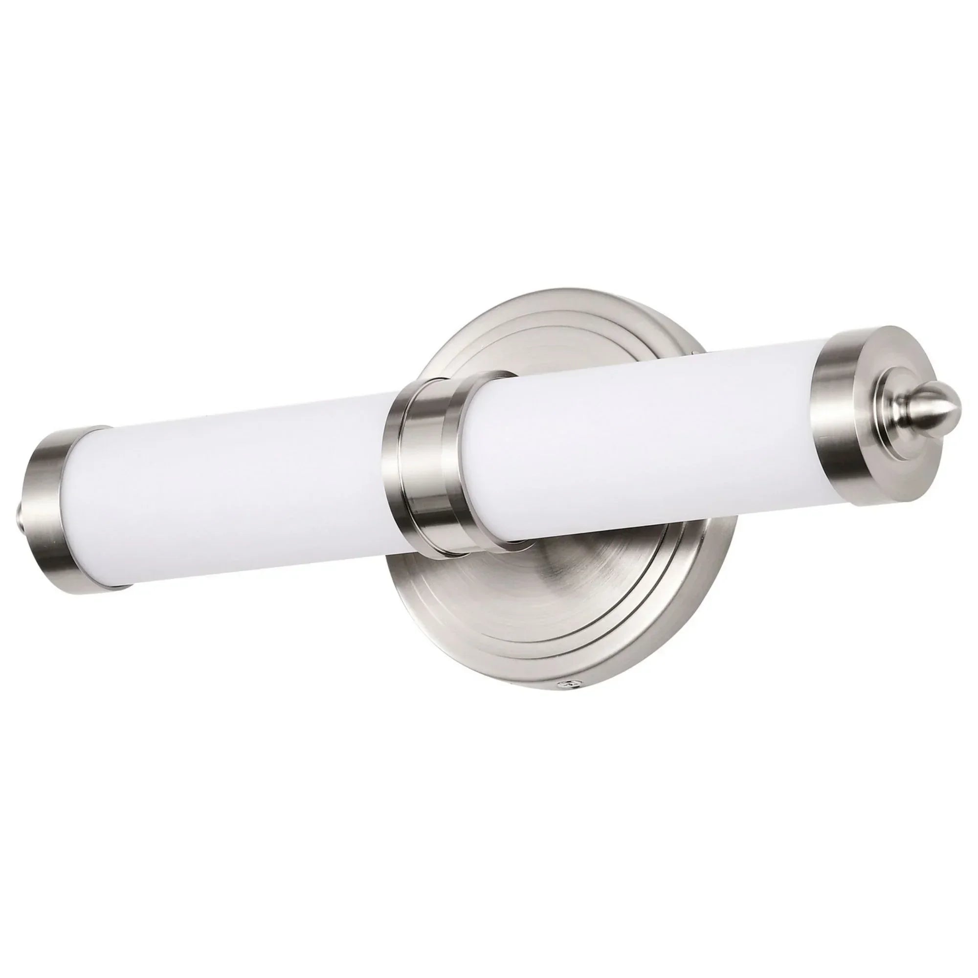 Kagen LED Bath Bar Brushed Nickel Finish, White Acrylic Lens - Bees Lighting