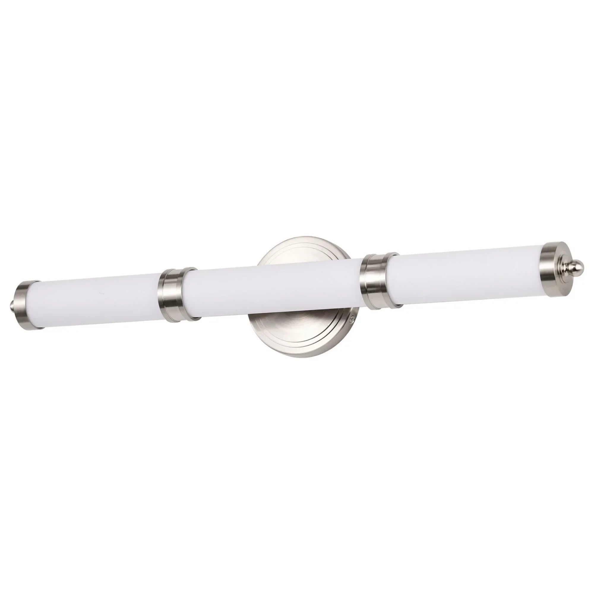 Kagen LED Bath Bar Brushed Nickel Finish, White Acrylic Lens - Bees Lighting