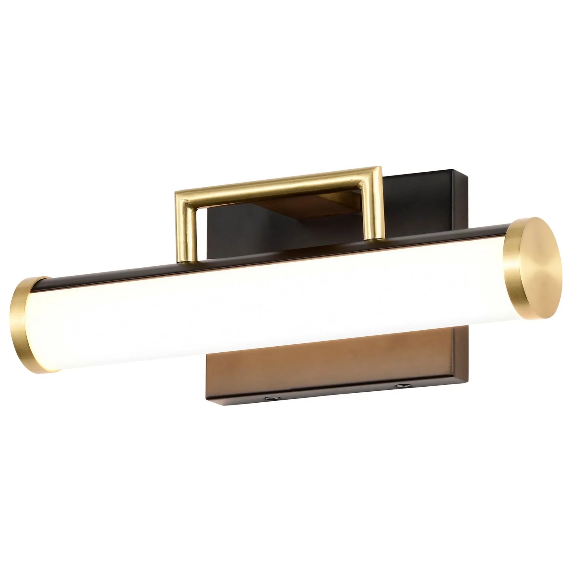 Solano 12" LED Bath Bar, Brass and Matte Black Finish - Bees Lighting
