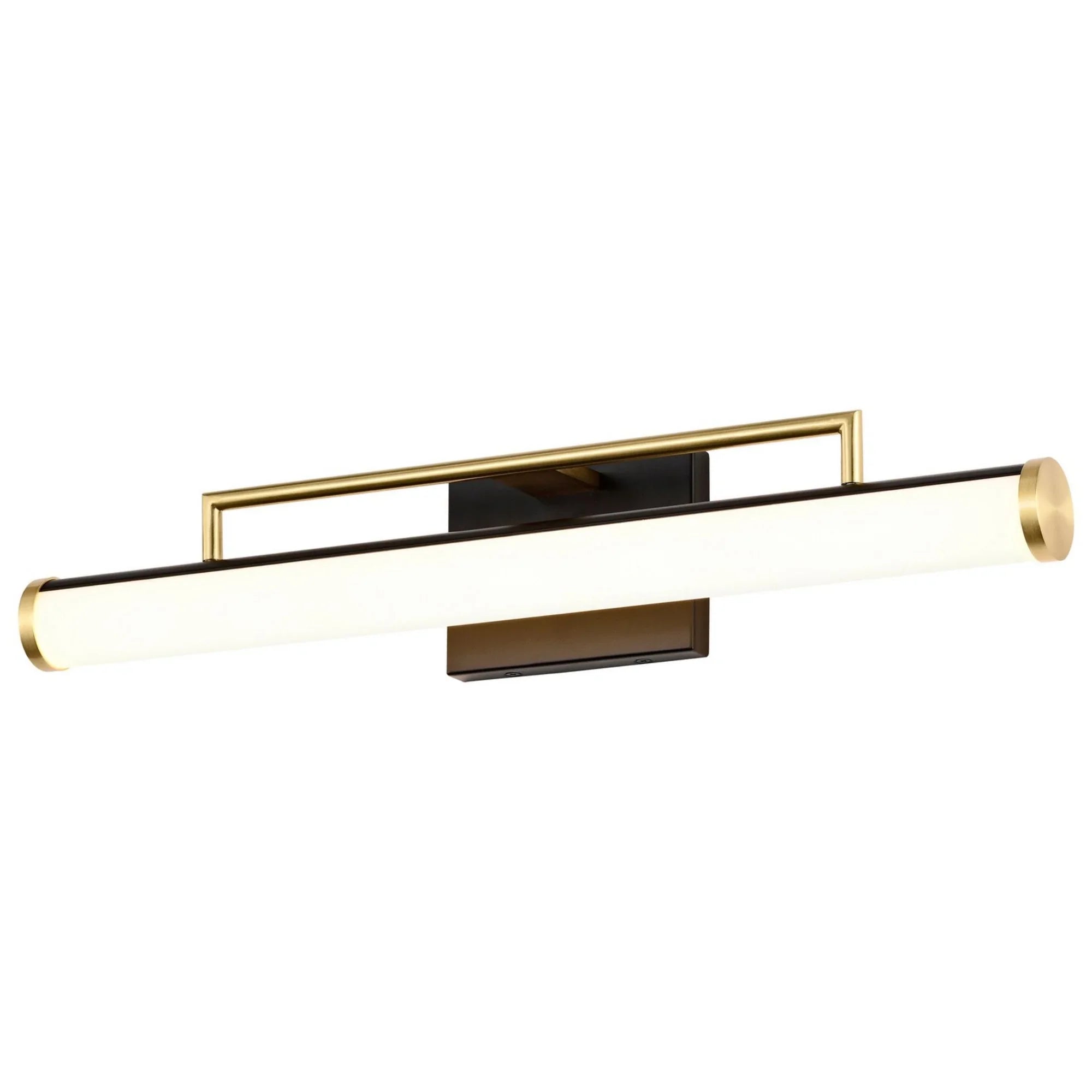Solano 24" LED Bath Bar, Brass and Matte Black Finish - Bees Lighting