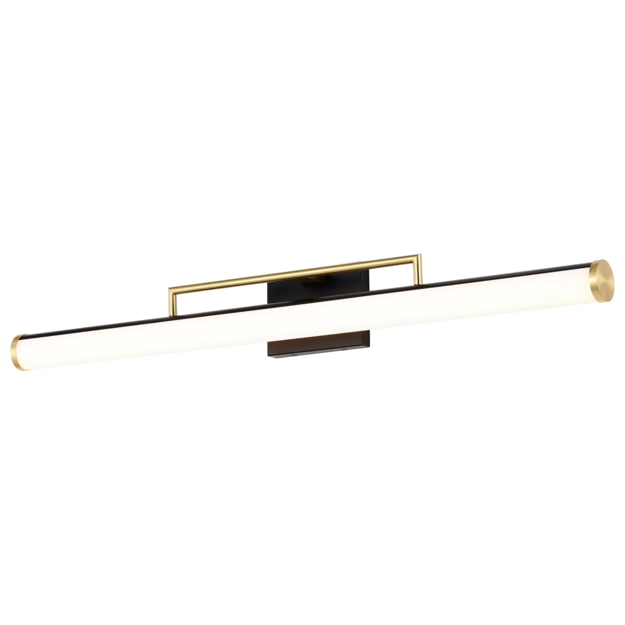 Solano 36" LED Bath Bar, Brass and Matte Black Finish - Bees Lighting