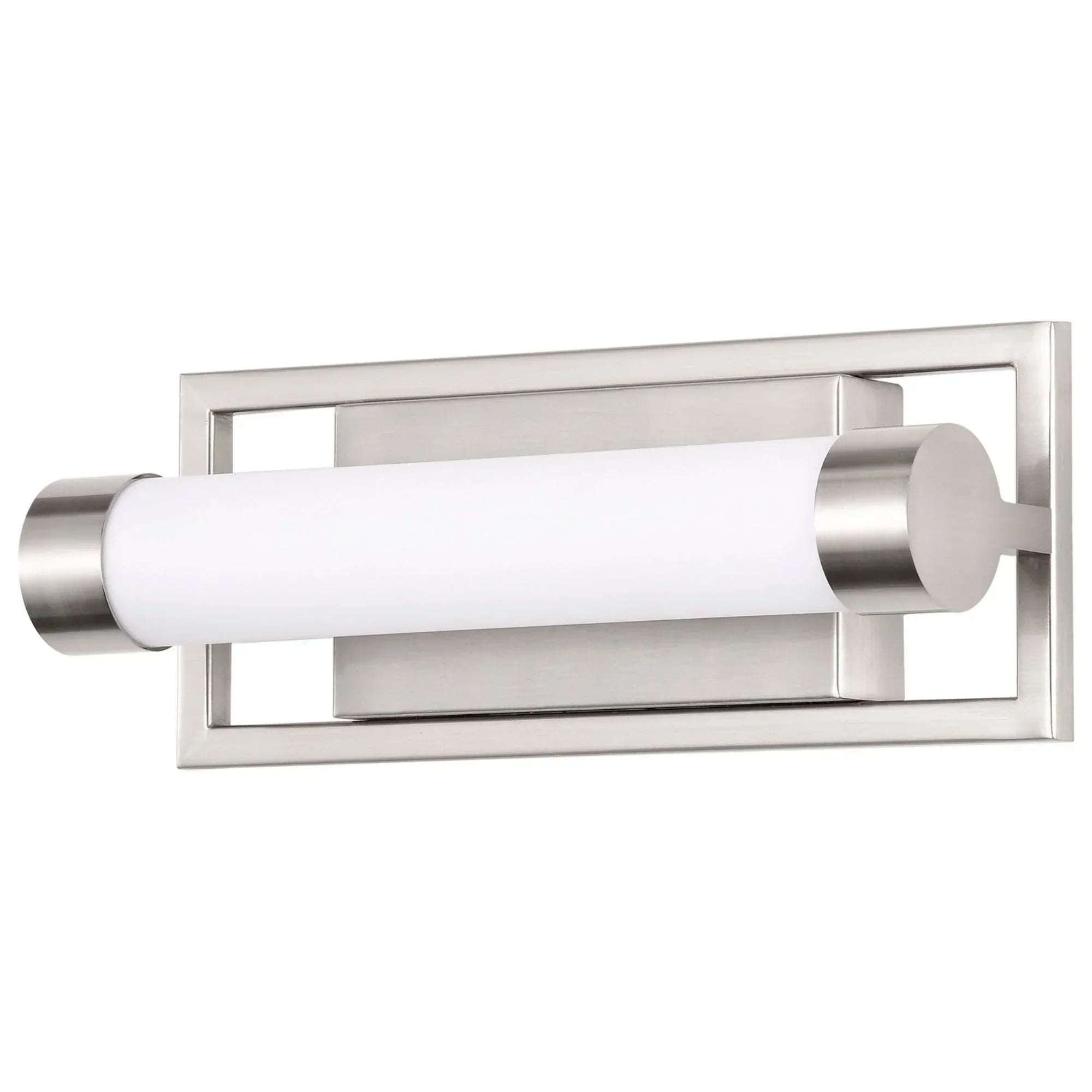 Canal LED Bath Bar Brushed Nickel Finish, White Acrylic Lens - Bees Lighting