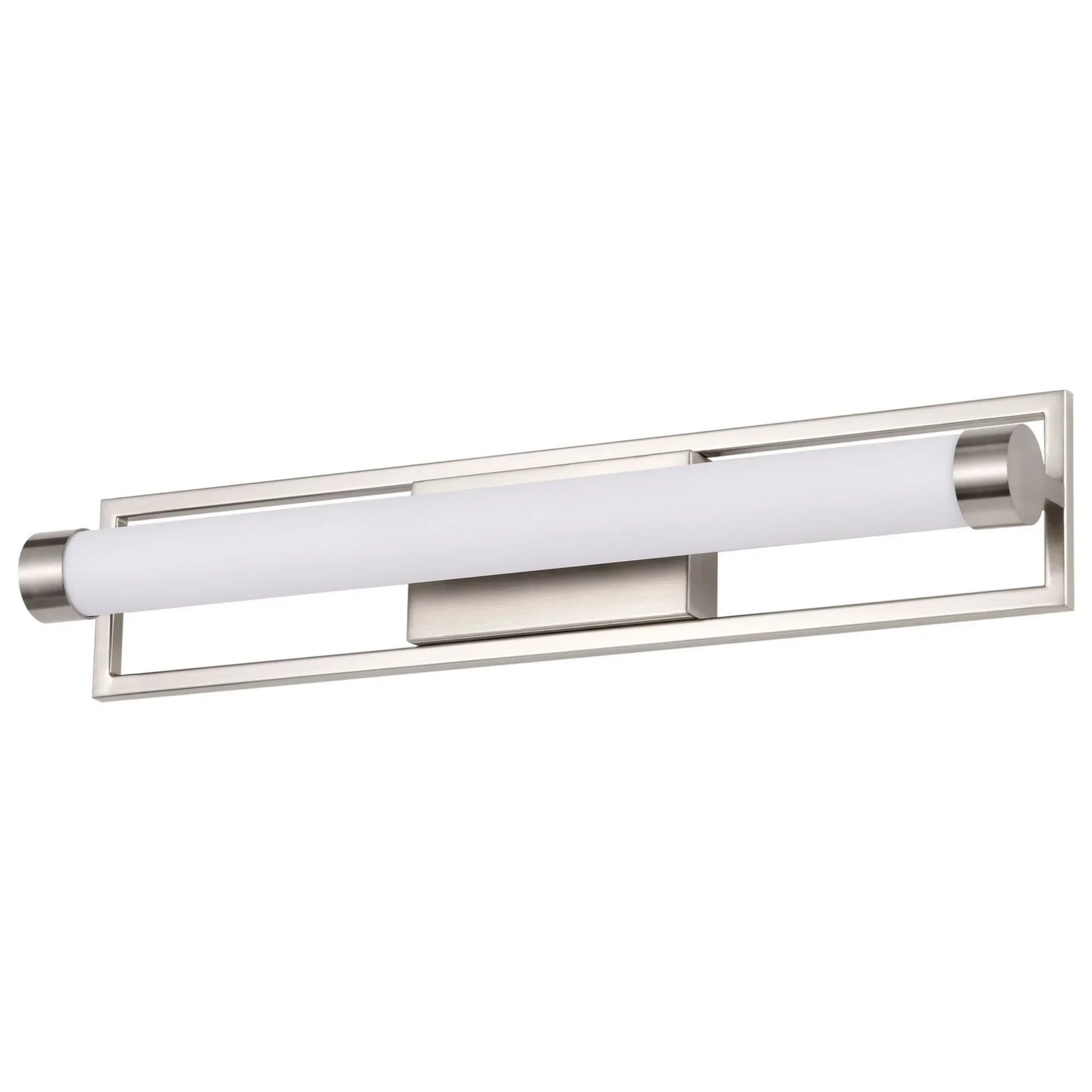 Canal LED Bath Bar Brushed Nickel Finish, White Acrylic Lens - Bees Lighting