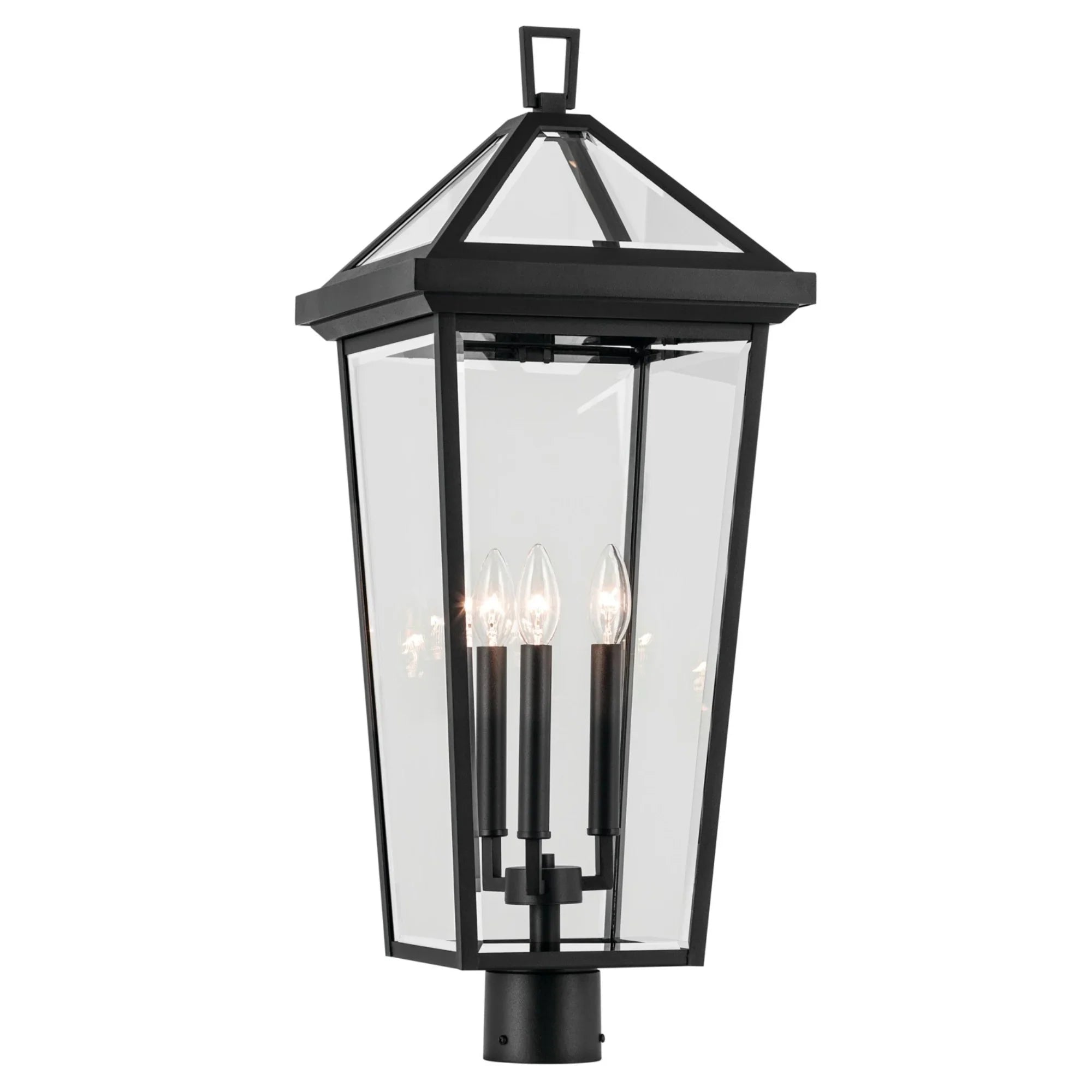 Regence 29" 3-Light Outdoor Post Light, Textured Black Finish - Bees Lighting