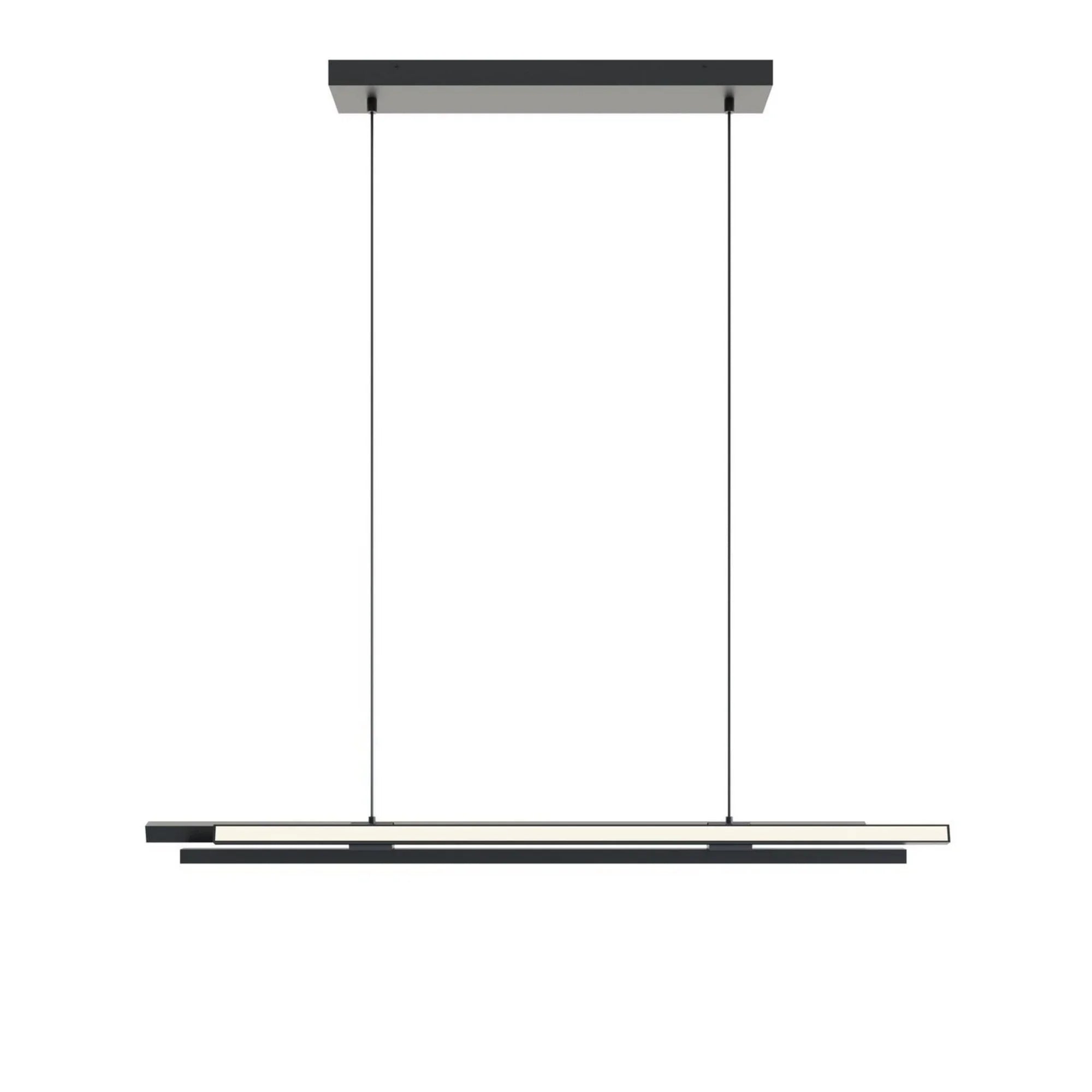 Indra 44" LED Linear Pendant, Black Finish - Bees Lighting