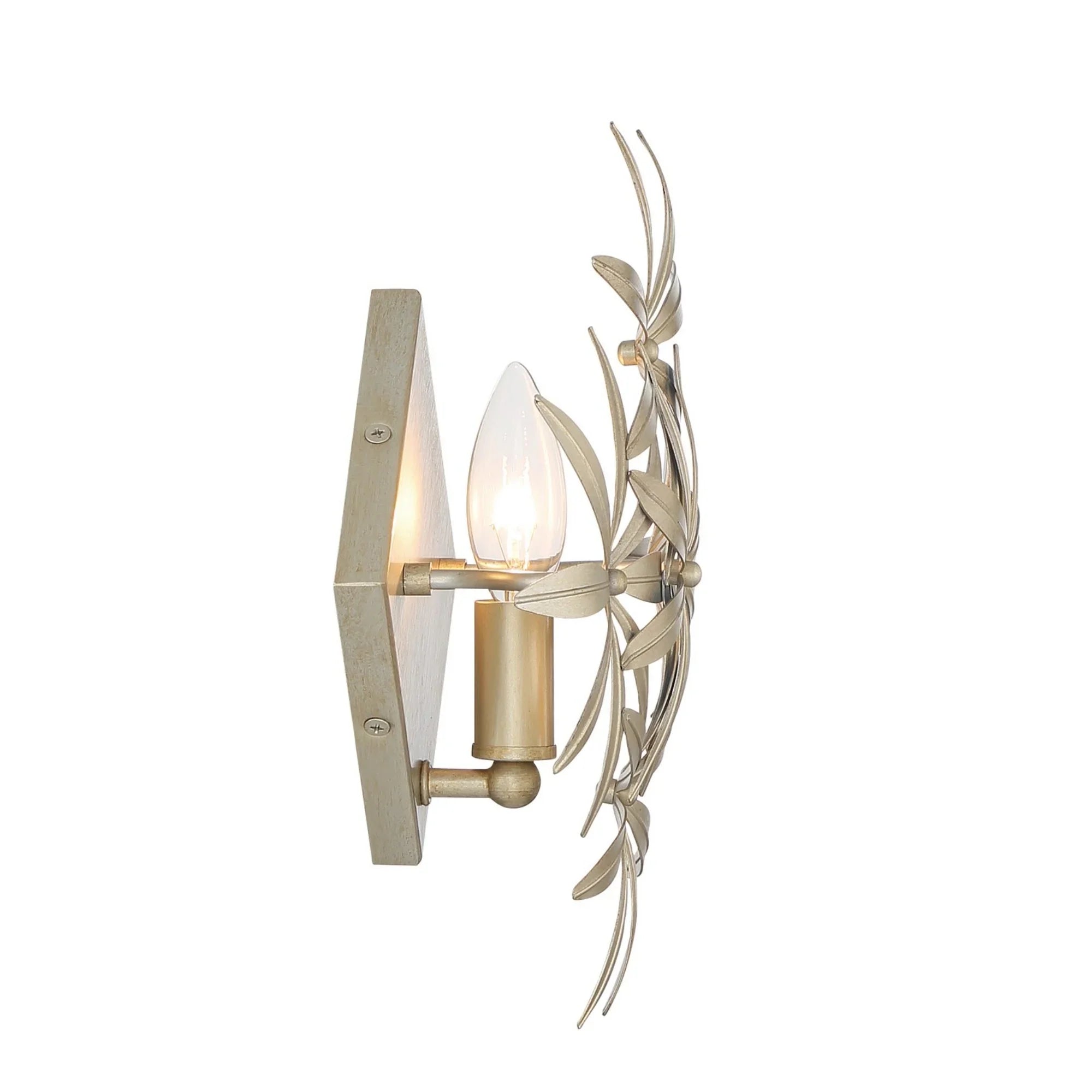 Flower Child 12" Wall Sconce, Ambry Gold Finish - Bees Lighting
