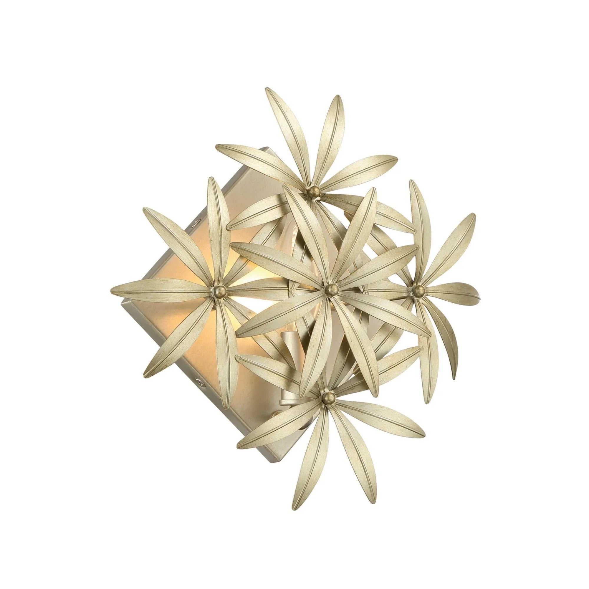 Flower Child 12" Wall Sconce, Ambry Gold Finish - Bees Lighting