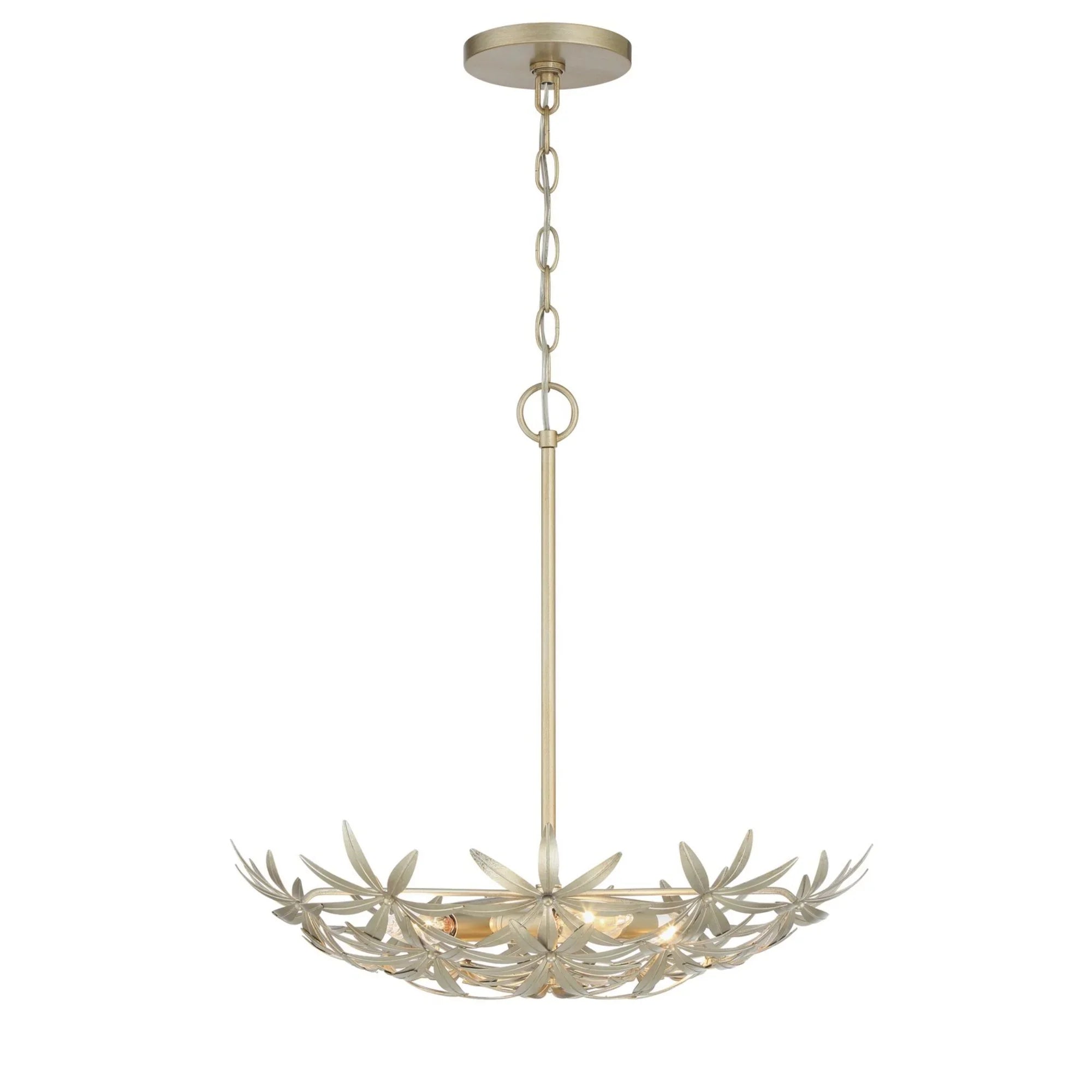 Flower Child 21" 4-Light Pendant, Ambry Gold Finish - Bees Lighting