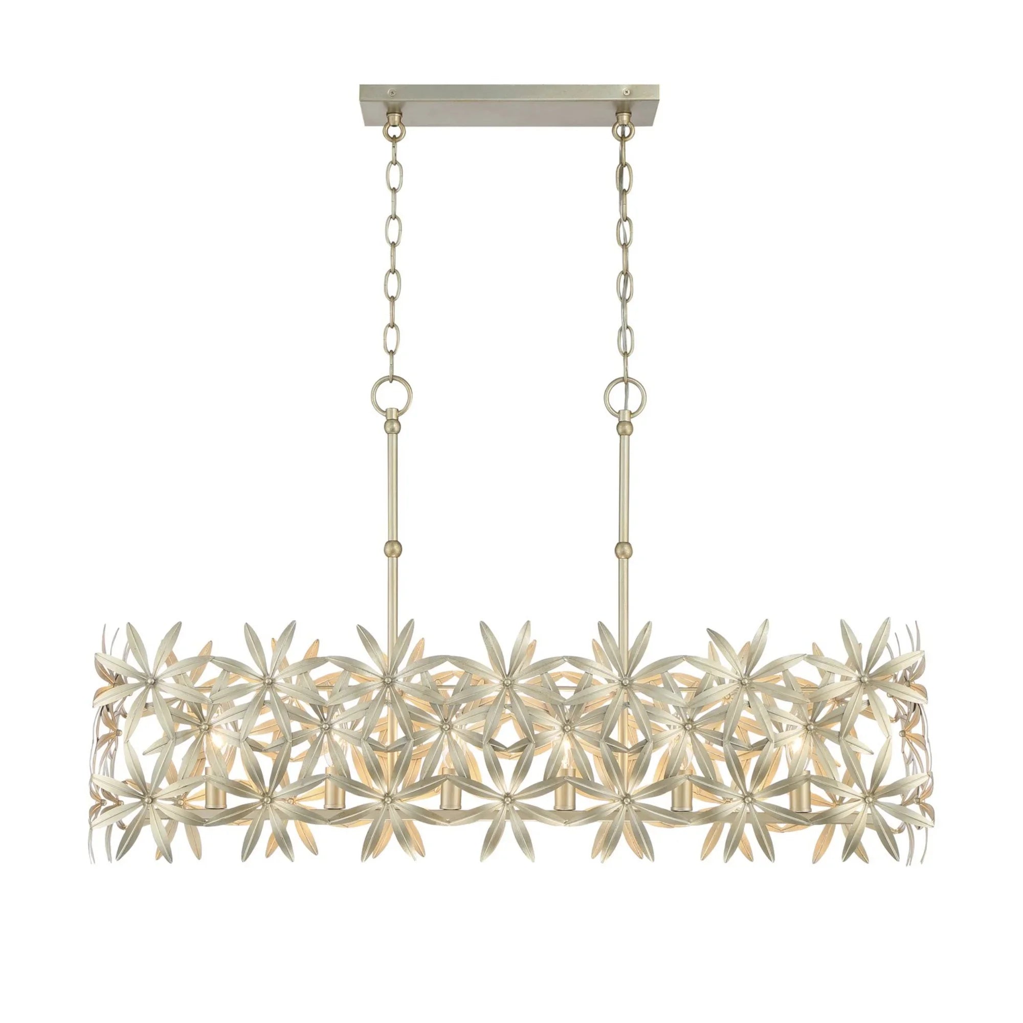 Flower Child 39" 6-Light Island Light, Ambry Gold Finish - Bees Lighting
