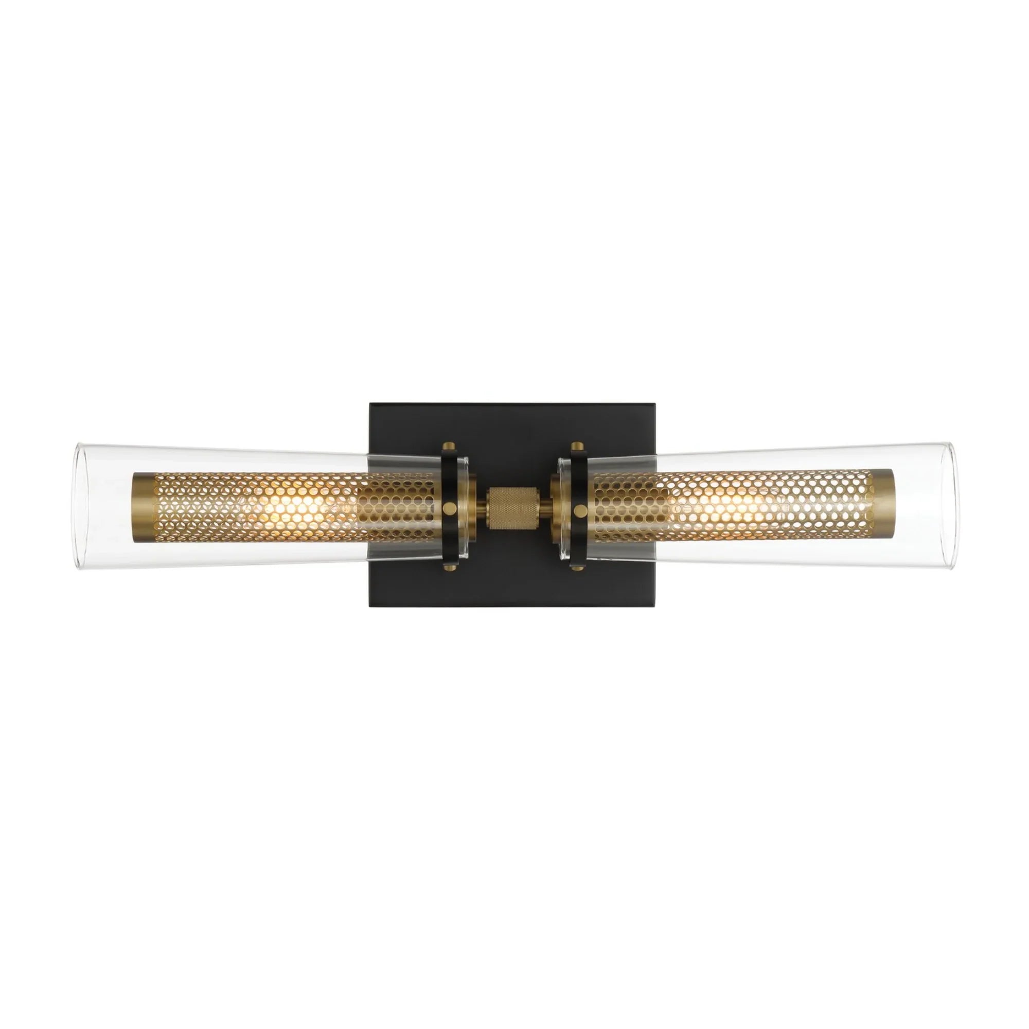 Emmerham 20" 2-Light Bath Vanity, Coal & Soft Brass Finish - Bees Lighting