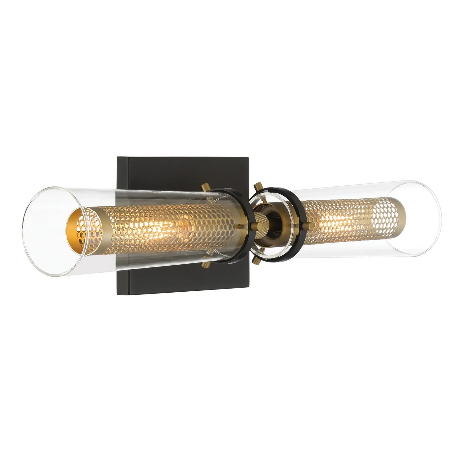 Emmerham 20" 2-Light Bath Vanity, Coal & Soft Brass Finish - Bees Lighting