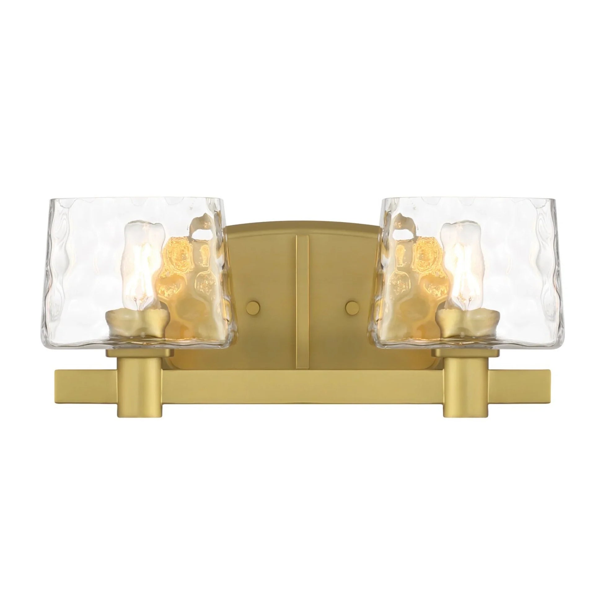 Drysdale 15" 2-Light Bath Vanity, Soft Brass Finish - Bees Lighting