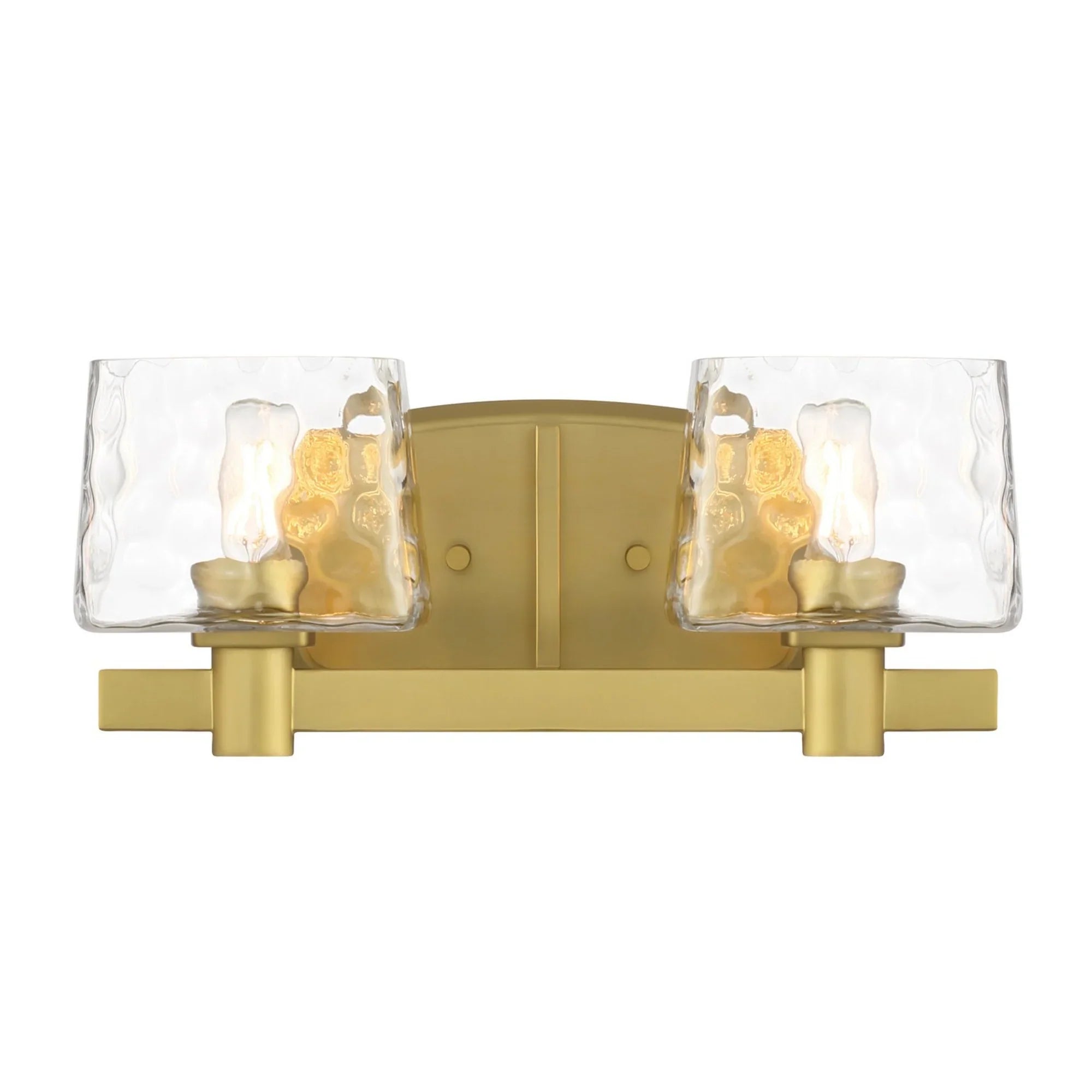 Drysdale 15" 2-Light Bath Vanity, Soft Brass Finish - Bees Lighting