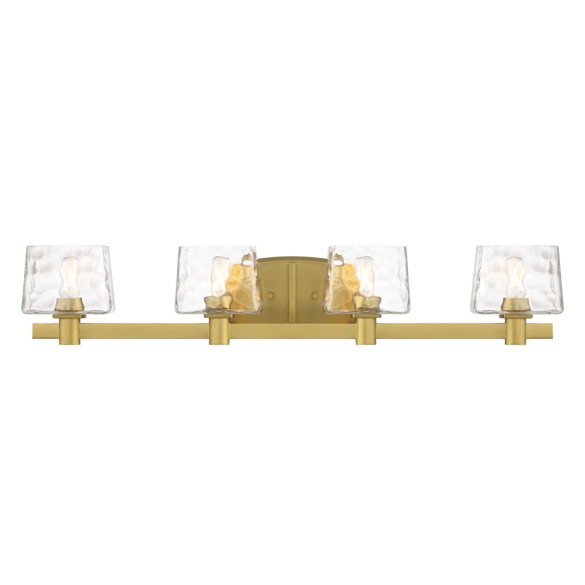 Drysdale 33" 4-Light Bath Vanity, Soft Brass Finish - Bees Lighting