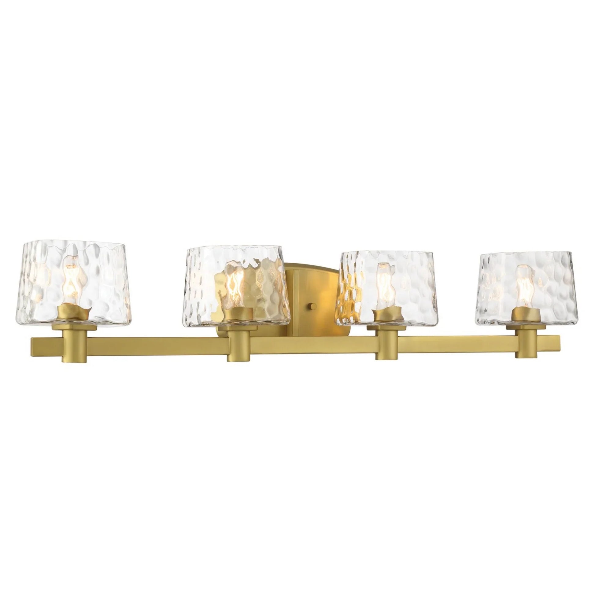 Drysdale 33" 4-Light Bath Vanity, Soft Brass Finish - Bees Lighting