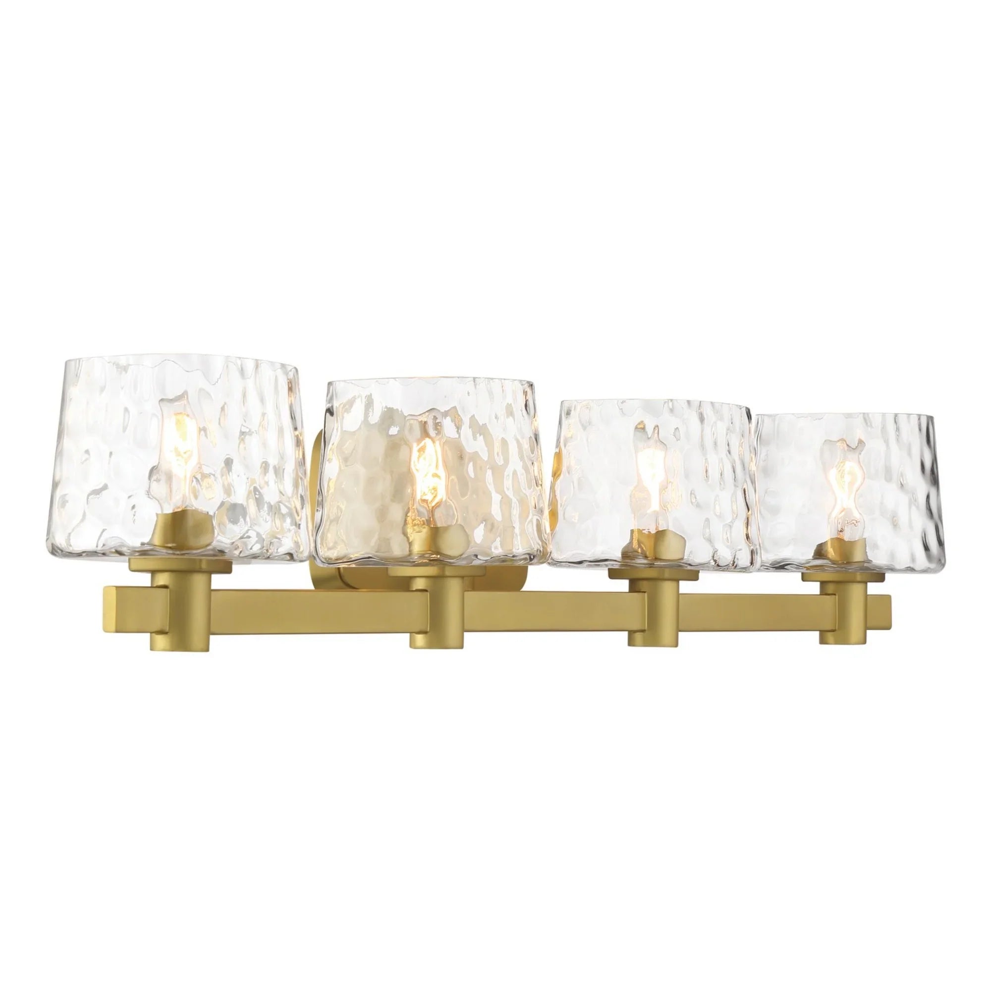 Drysdale 33" 4-Light Bath Vanity, Soft Brass Finish - Bees Lighting