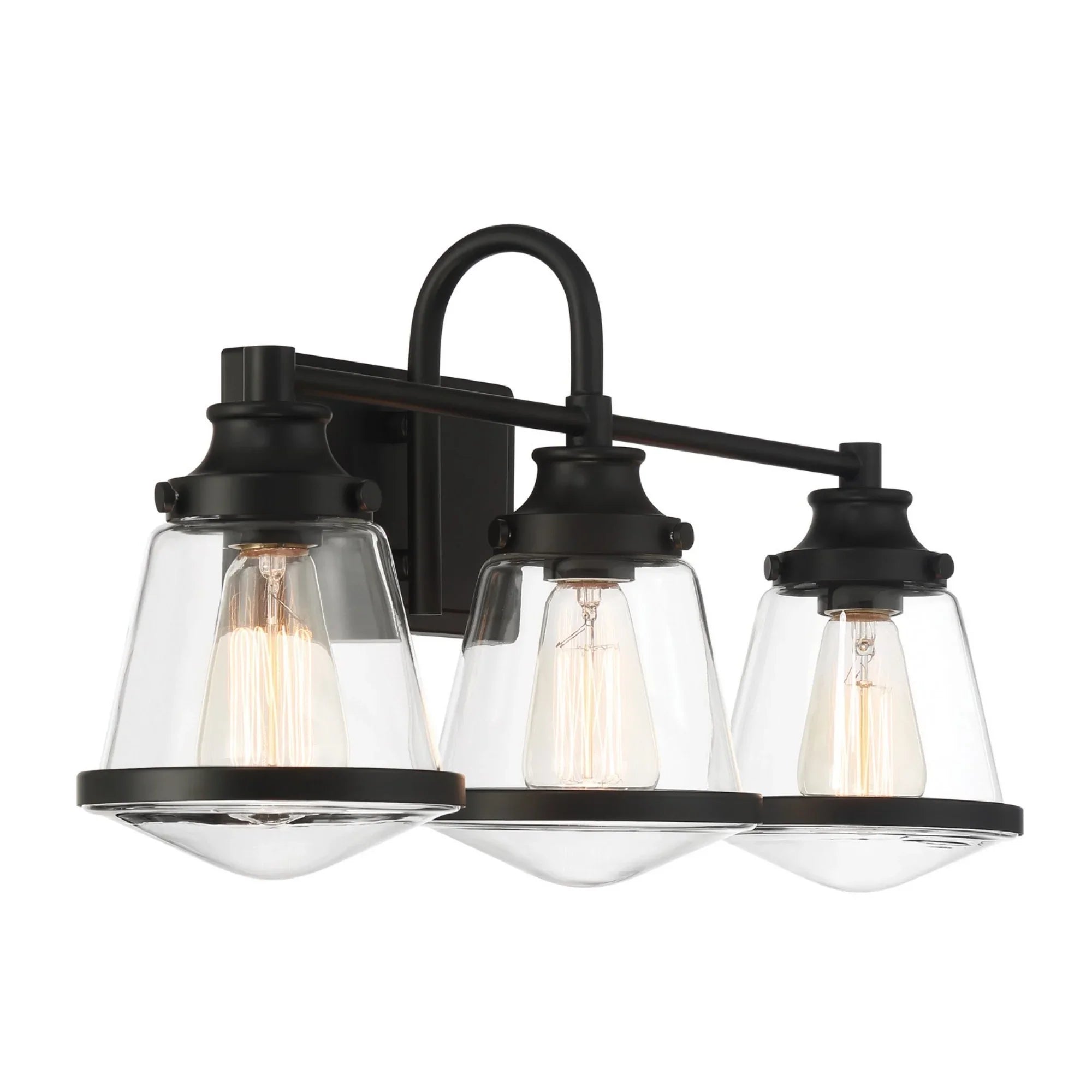 Mannsdale 24" 3-Light Bath Vanity, Coal Finish - Bees Lighting