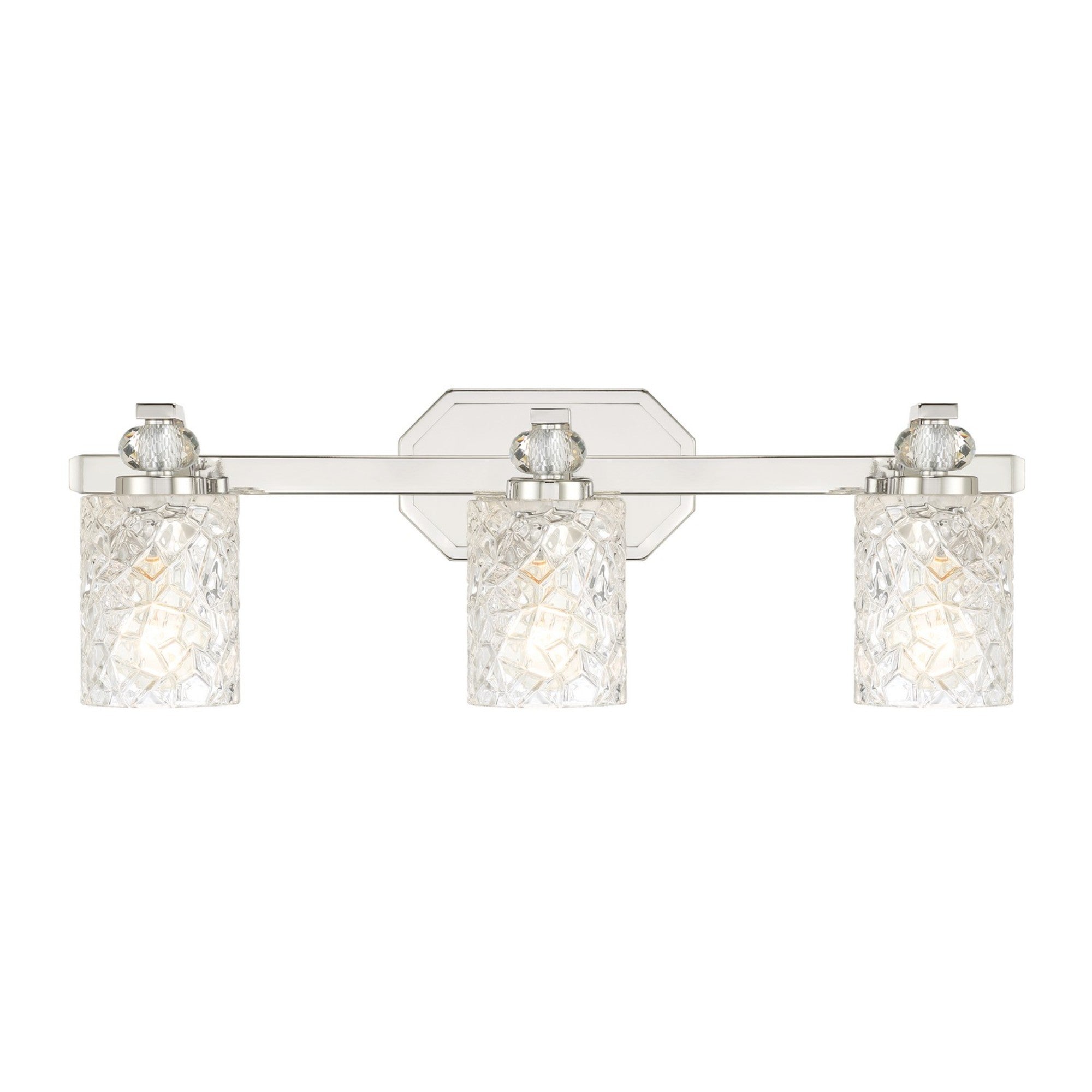 Crystal Kay 24" 3 Lights Bathroom Vanity Light Chrome Finish