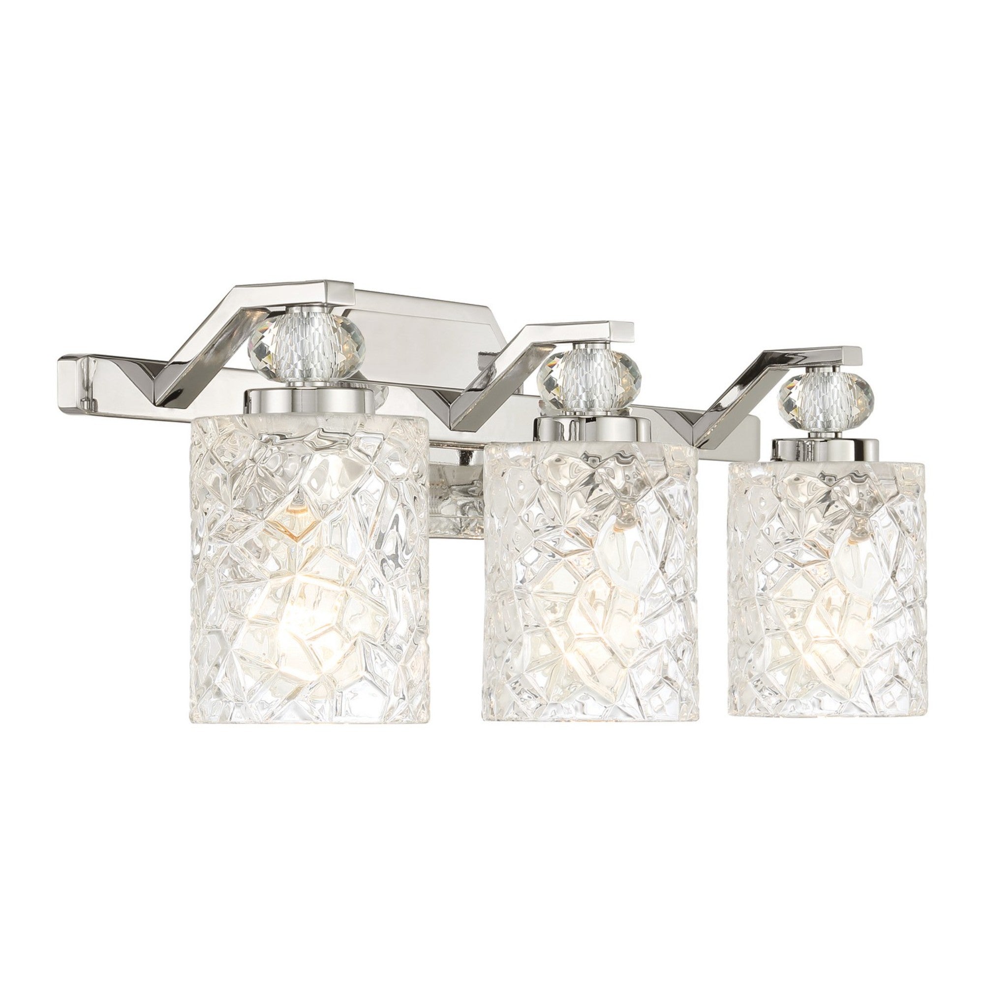Crystal Kay 24" 3 Lights Bathroom Vanity Light Chrome Finish