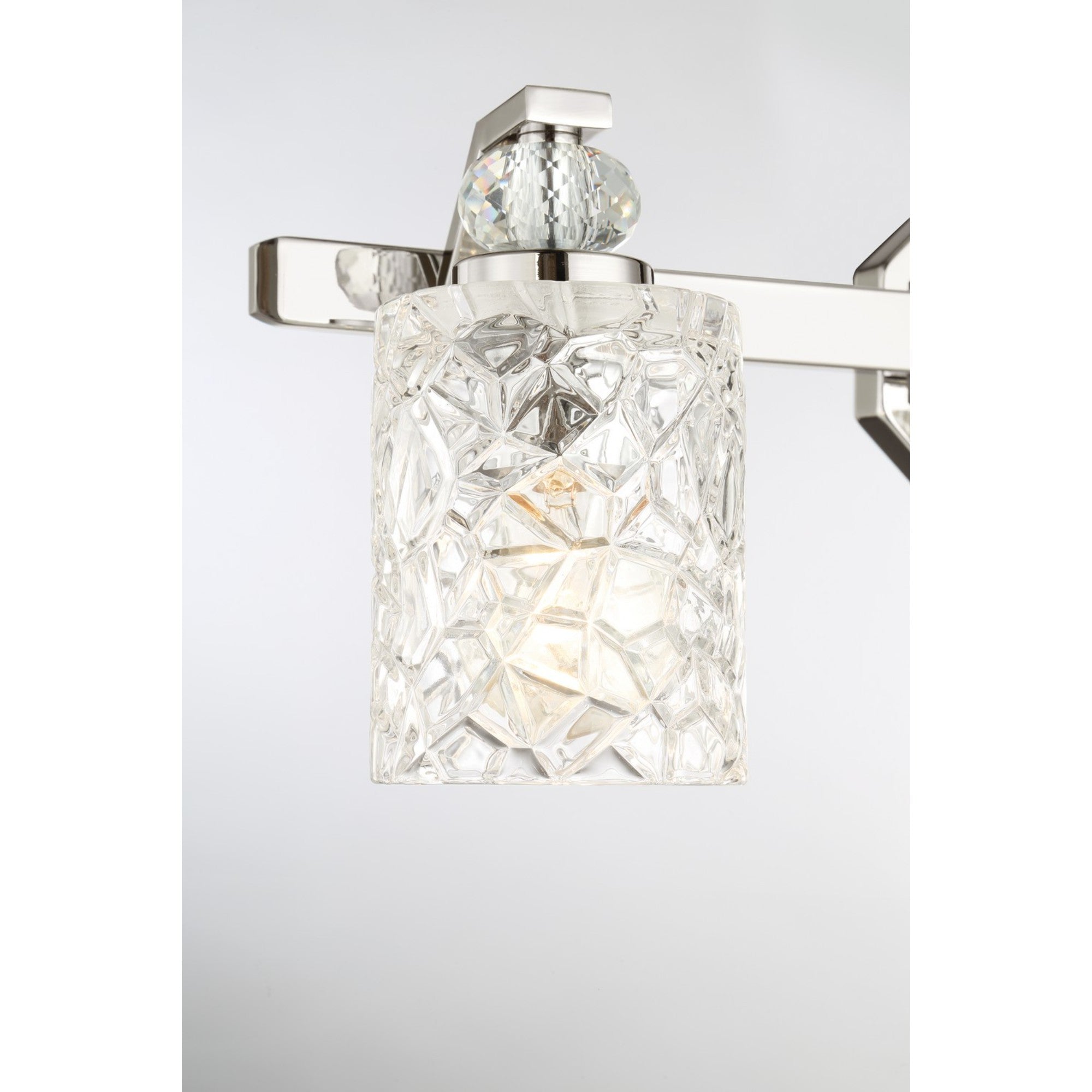 Crystal Kay 24" 3 Lights Bathroom Vanity Light Chrome Finish