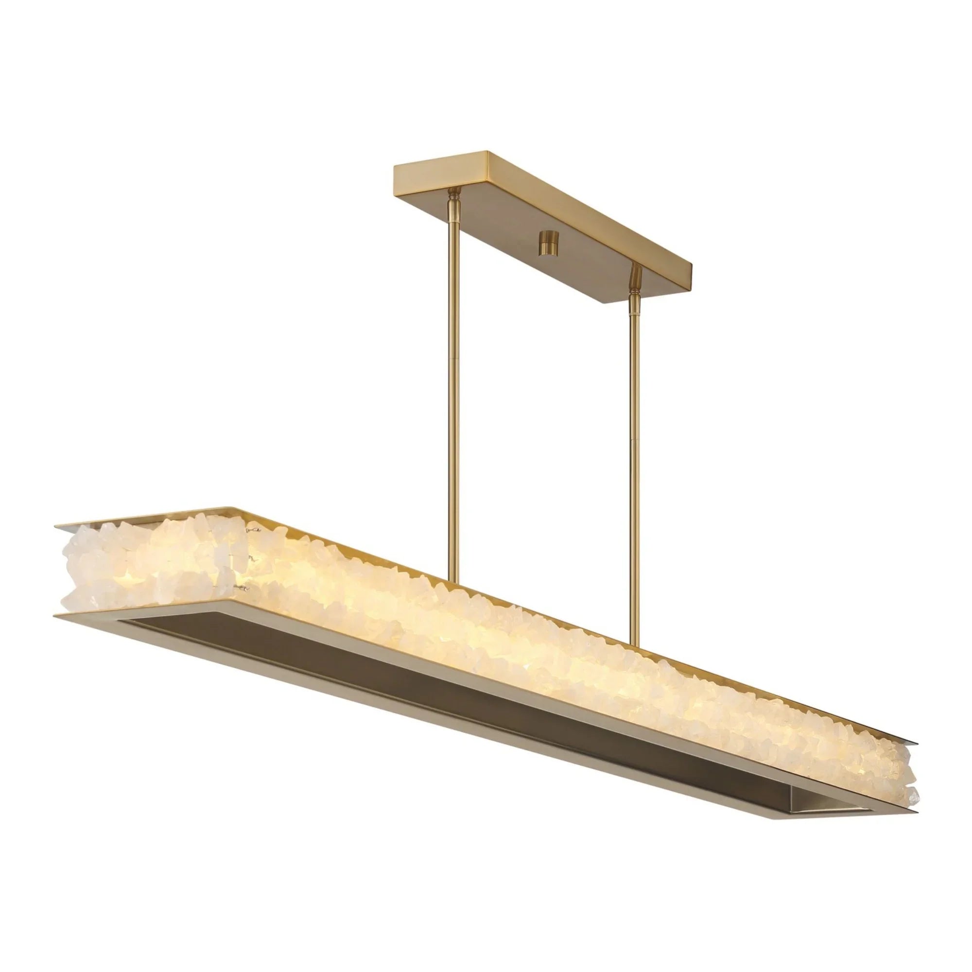 Divinely 60" LED Island Light, Celeste Brass Finish - Bees Lighting