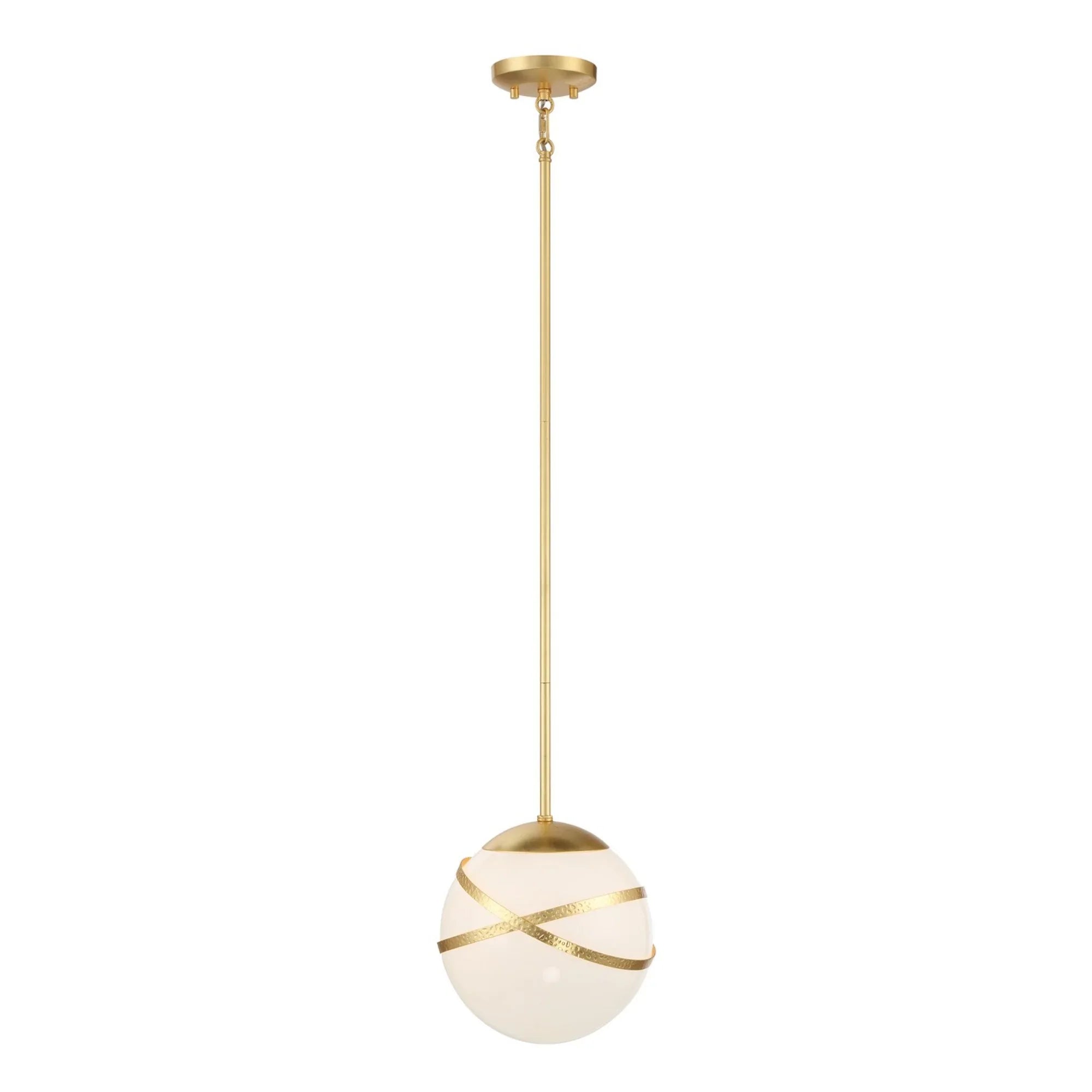 Batignolles 10" Mini Pendant, Spring Gold Leaf Finish - Bees Lighting