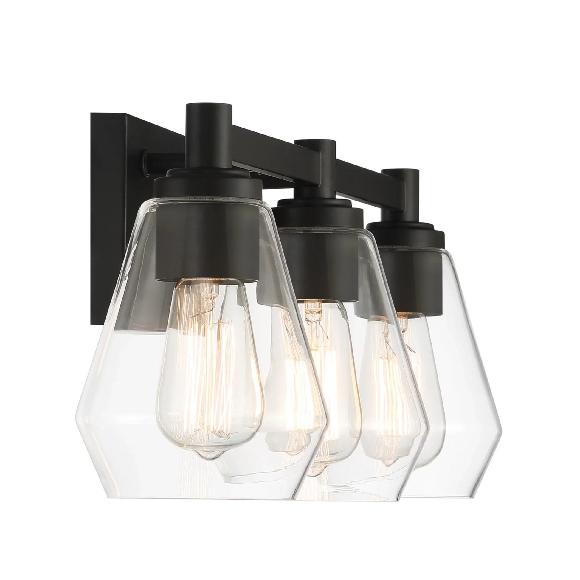 Clarity 24" 3-Light Bath Vanity, Coal Finish - Bees Lighting