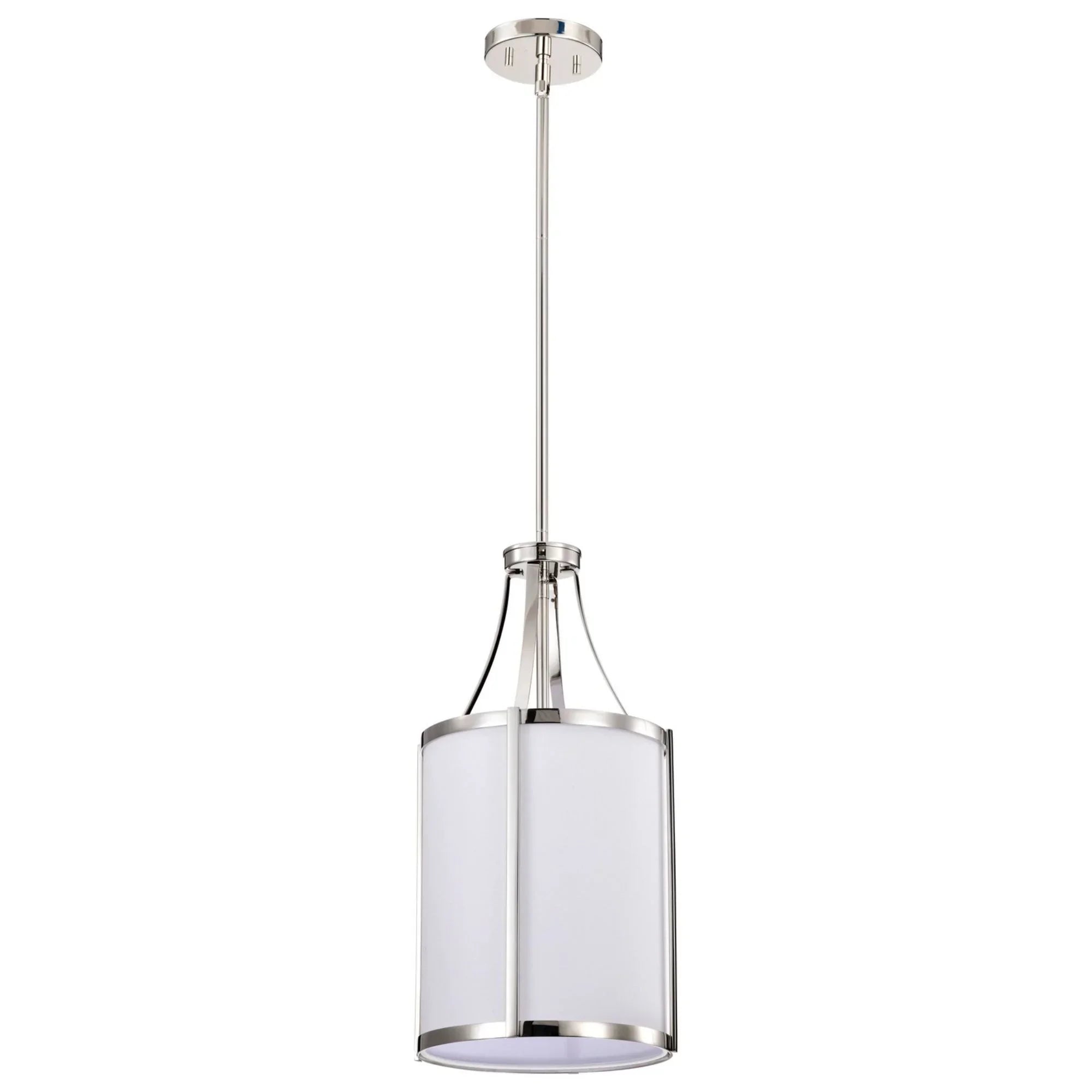 Easton Pendant Light, White Linen Shade - Bees Lighting