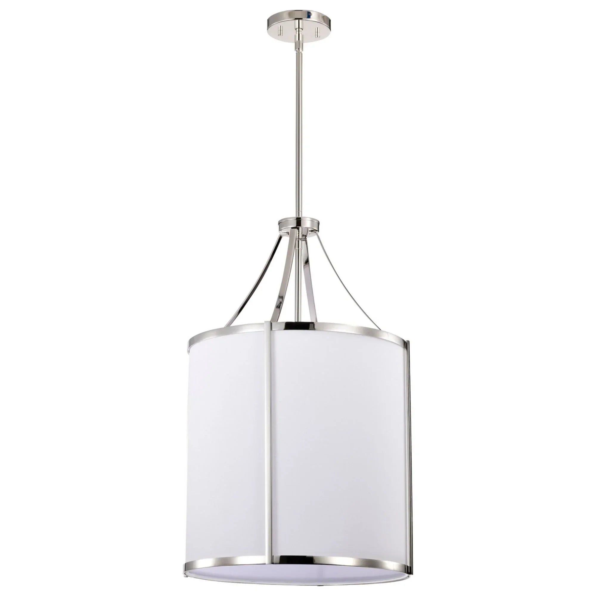 Easton Pendant Light, White Linen Shade - Bees Lighting