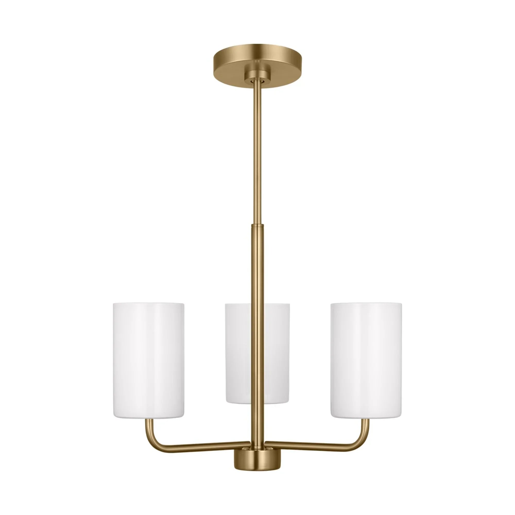 Rhett 18" 3-Light Small Chandelier, Satin Bronze Finish - Bees Lighting