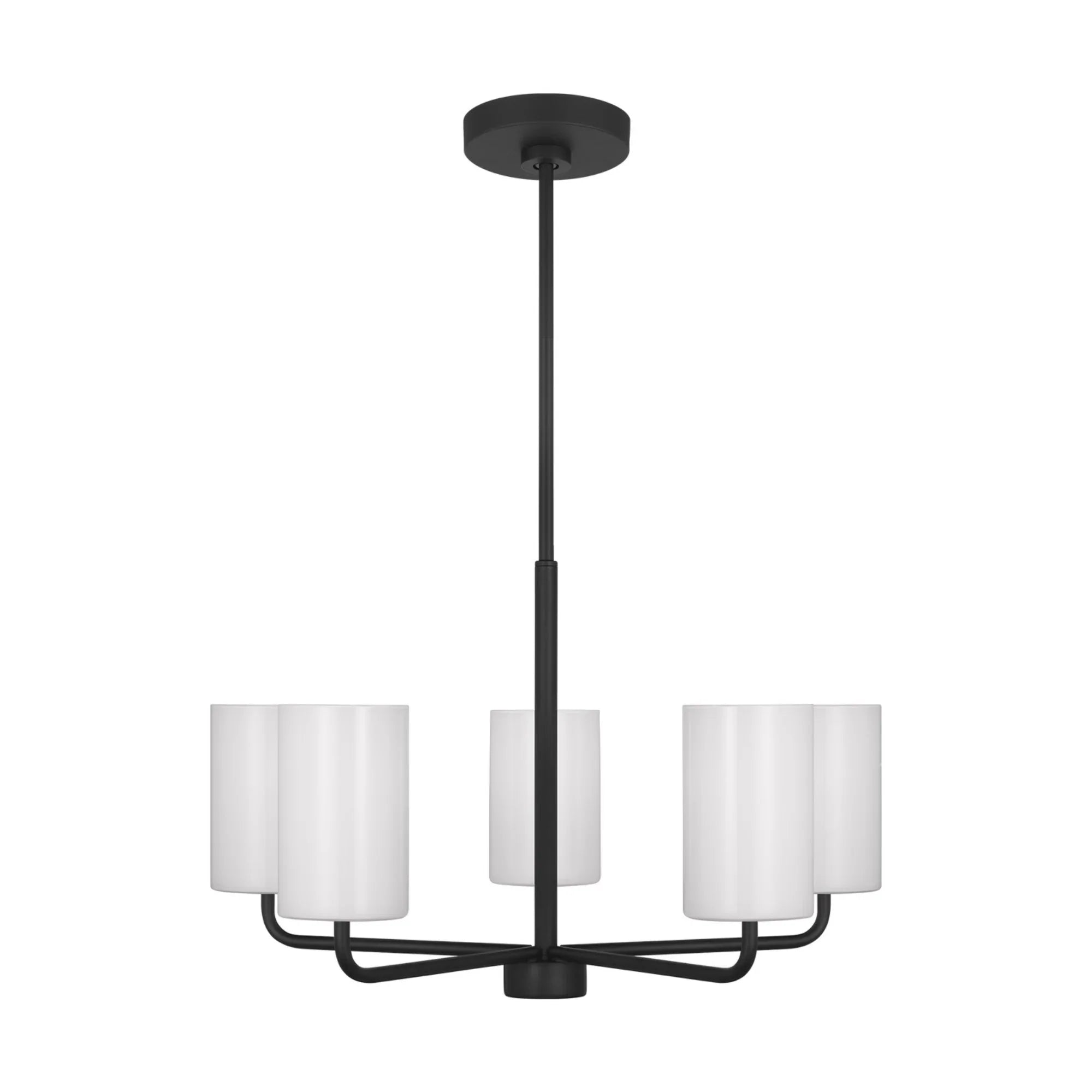 Rhett 24" 5-Light Medium Chandelier, Midnight Black Finish - Bees Lighting