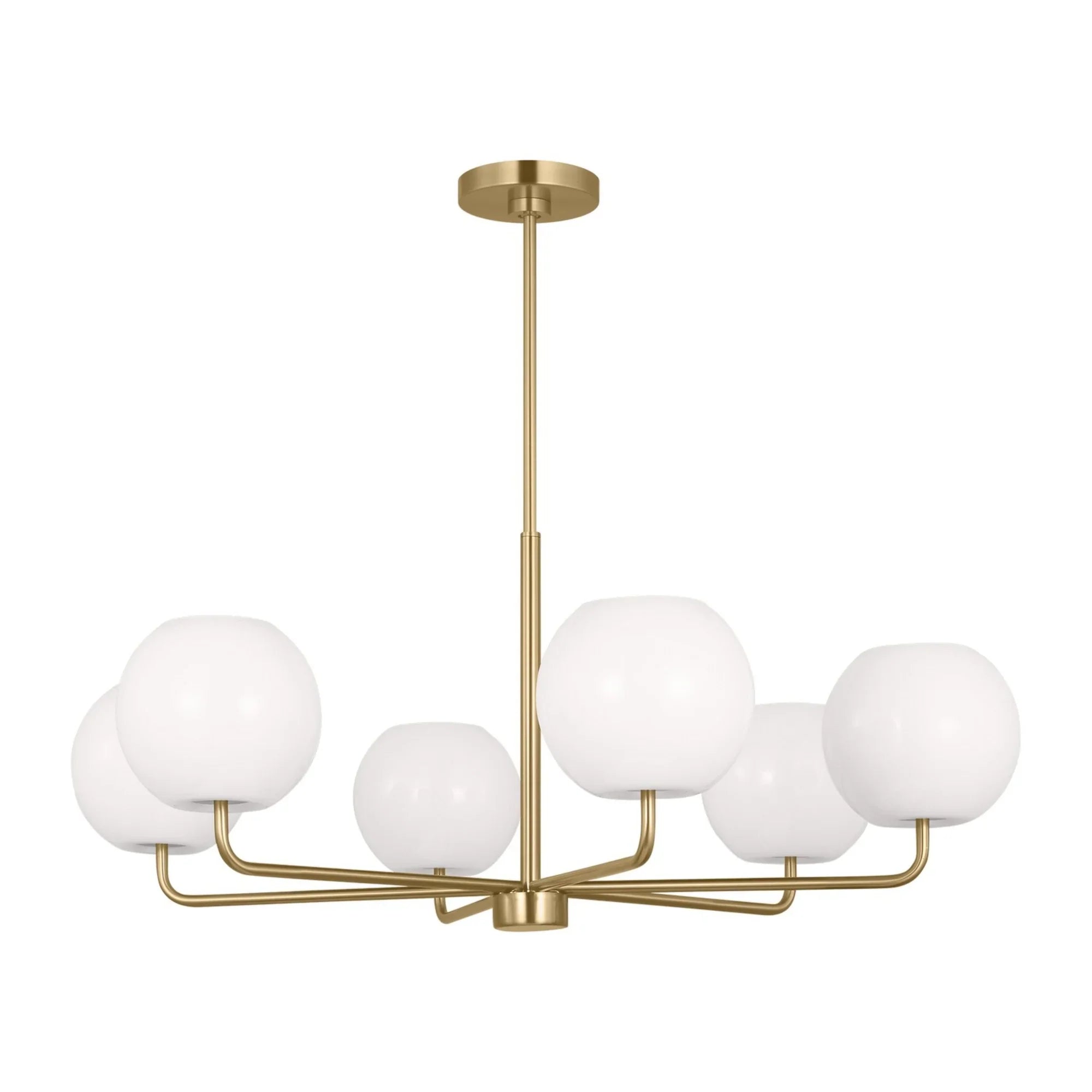 Rory 35" 6-Light Large Chandelier, Satin Bronze Finish - Bees Lighting