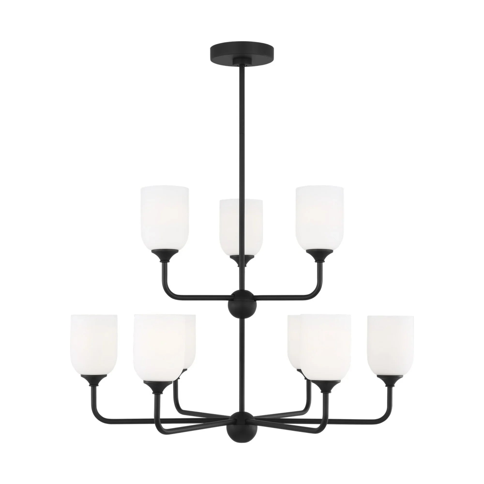 Emile 30" 9-Light X-Large Chandelier, Midnight Black Finish - Bees Lighting