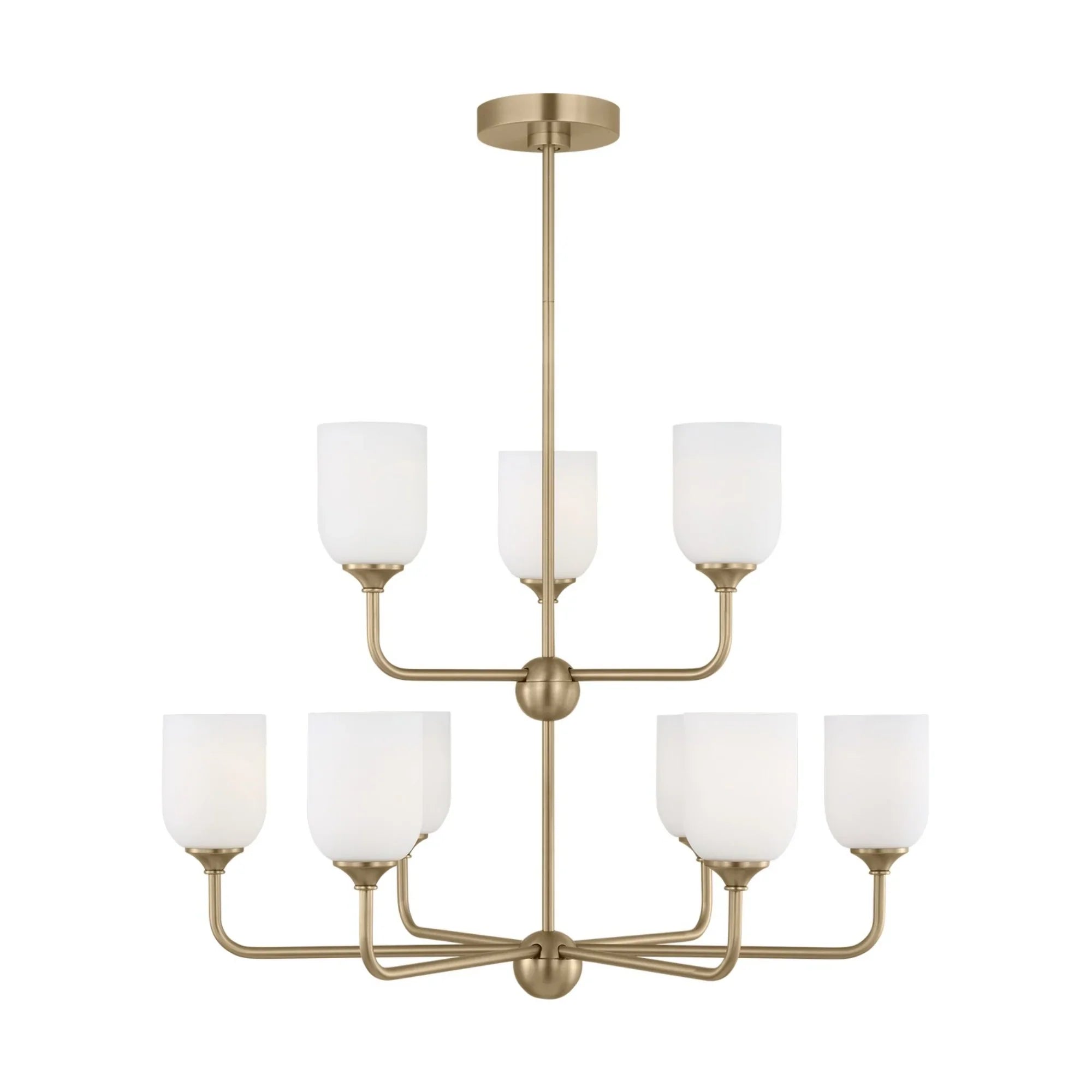 Emile 30" 9-Light X-Large Chandelier, Satin Bronze Finish - Bees Lighting
