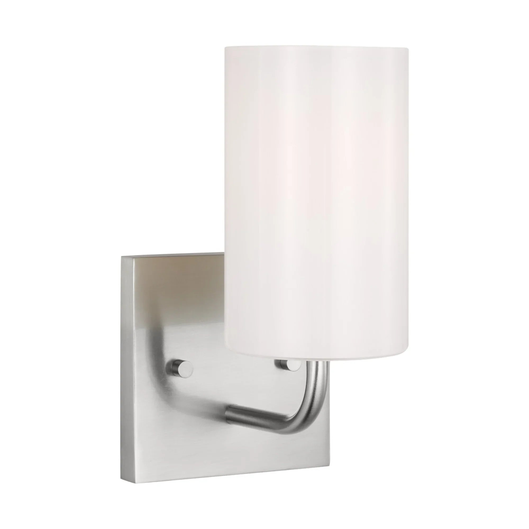Rhett 10" Small Vanity Sconce, Brushed Steel Finish - Bees Lighting