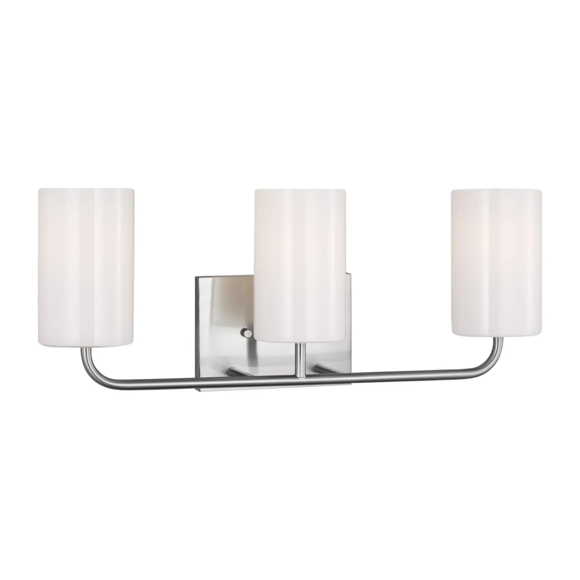 Rhett 22" 3-Light Large Bathroom Vanity, Brushed Steel Finish - Bees Lighting