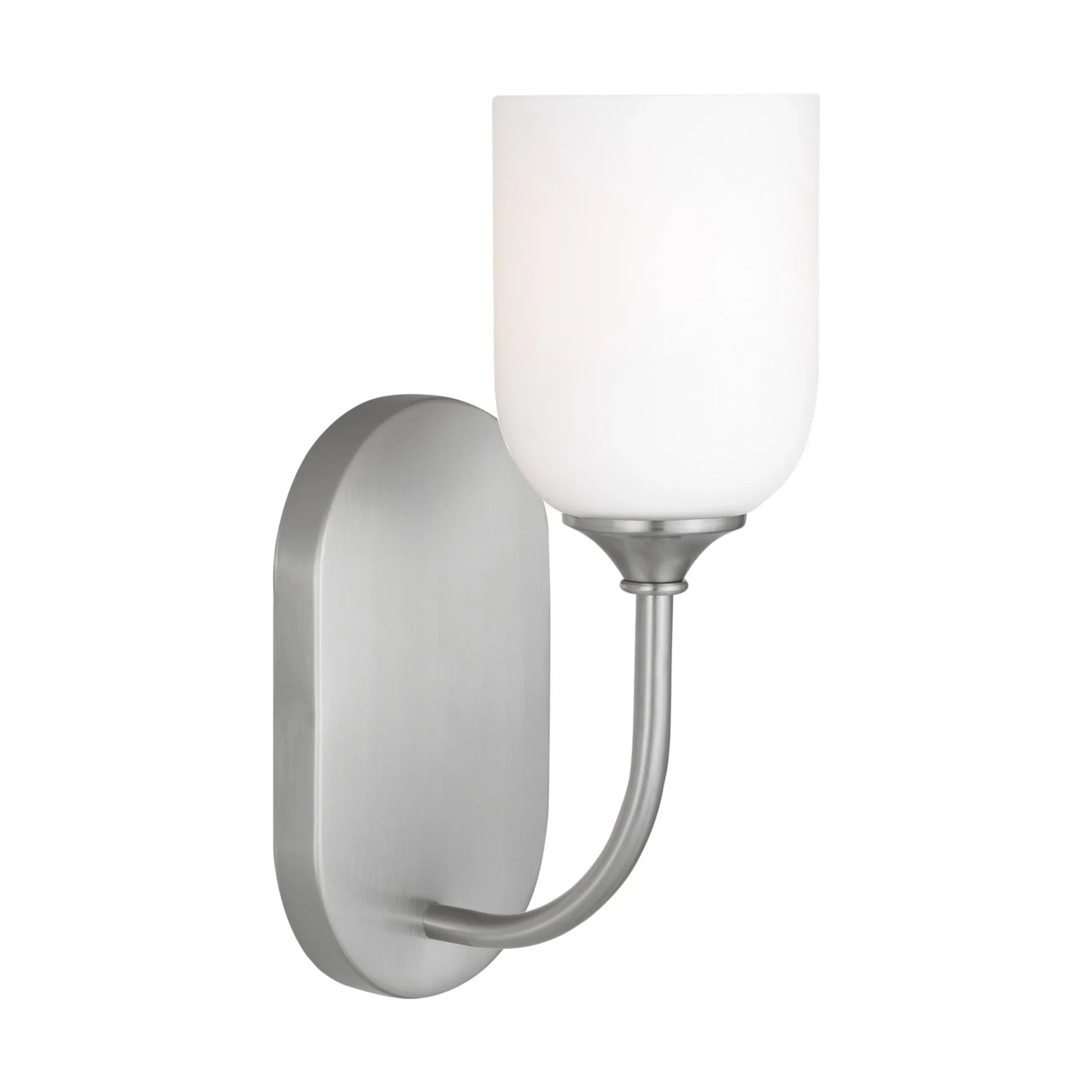 Emile 12" Small Vanity Sconce, Brushed Steel Finish - Bees Lighting