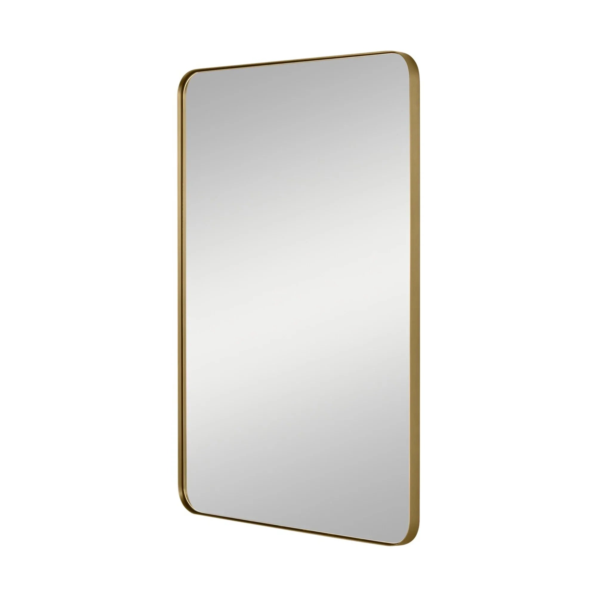 Planer 24" x 36" Medium Rectangular Mirror, Burnished Brass Finish - Bees Lighting