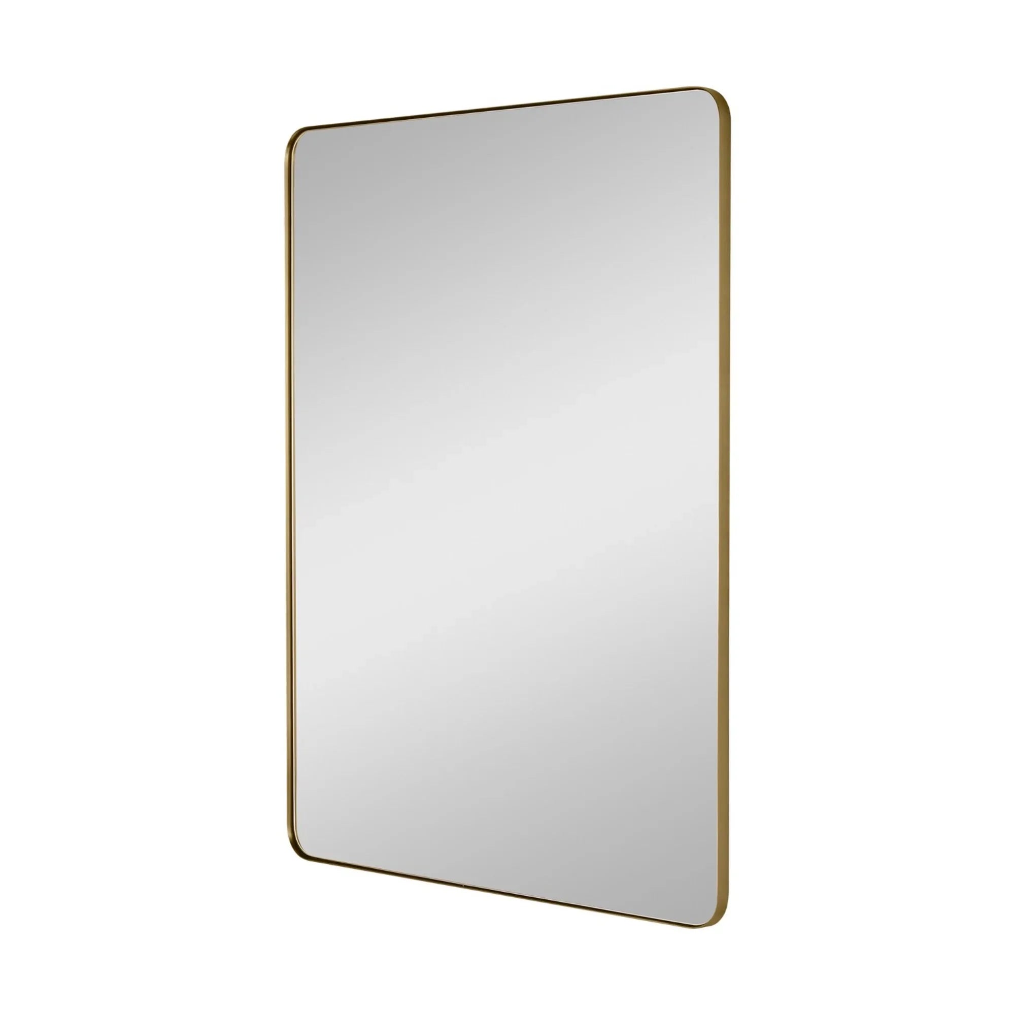 Planer 36" x 48" Large Rectangular Mirror, Burnished Brass Finish - Bees Lighting