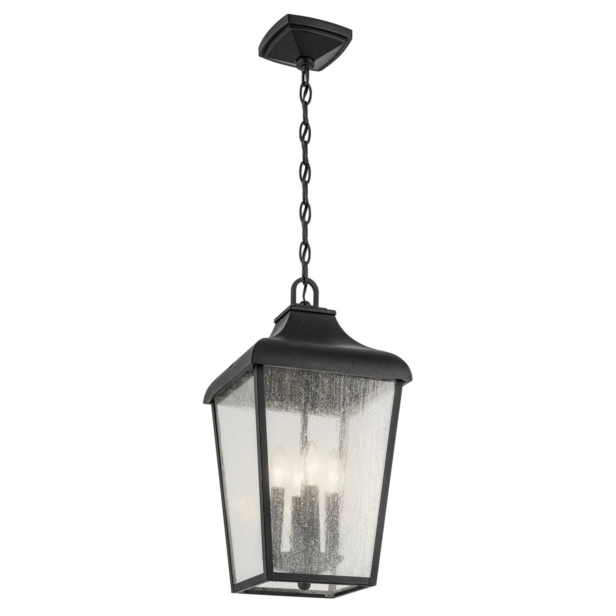 Forestdale 20" 4-Light Outdoor Pendant, Textured Black Finish - Bees Lighting