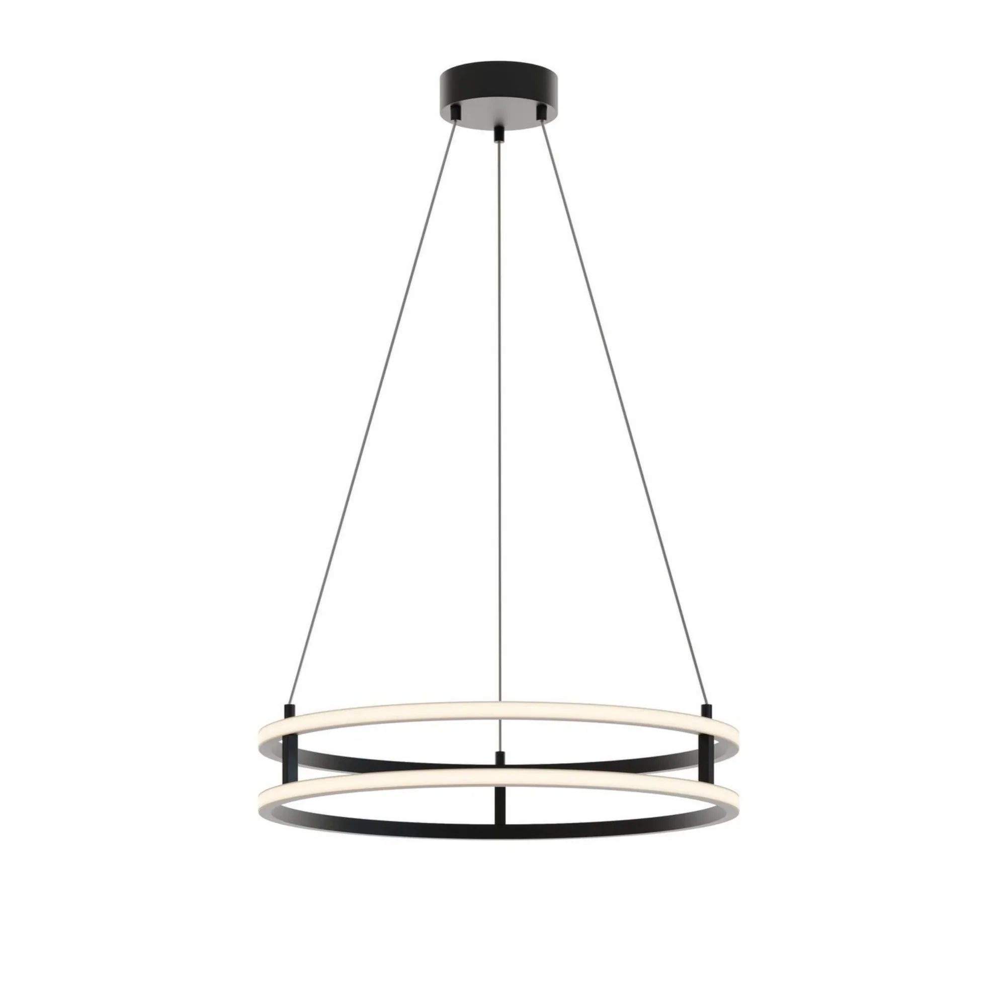 Gemini 24" LED Pendant, Black Finish - Bees Lighting